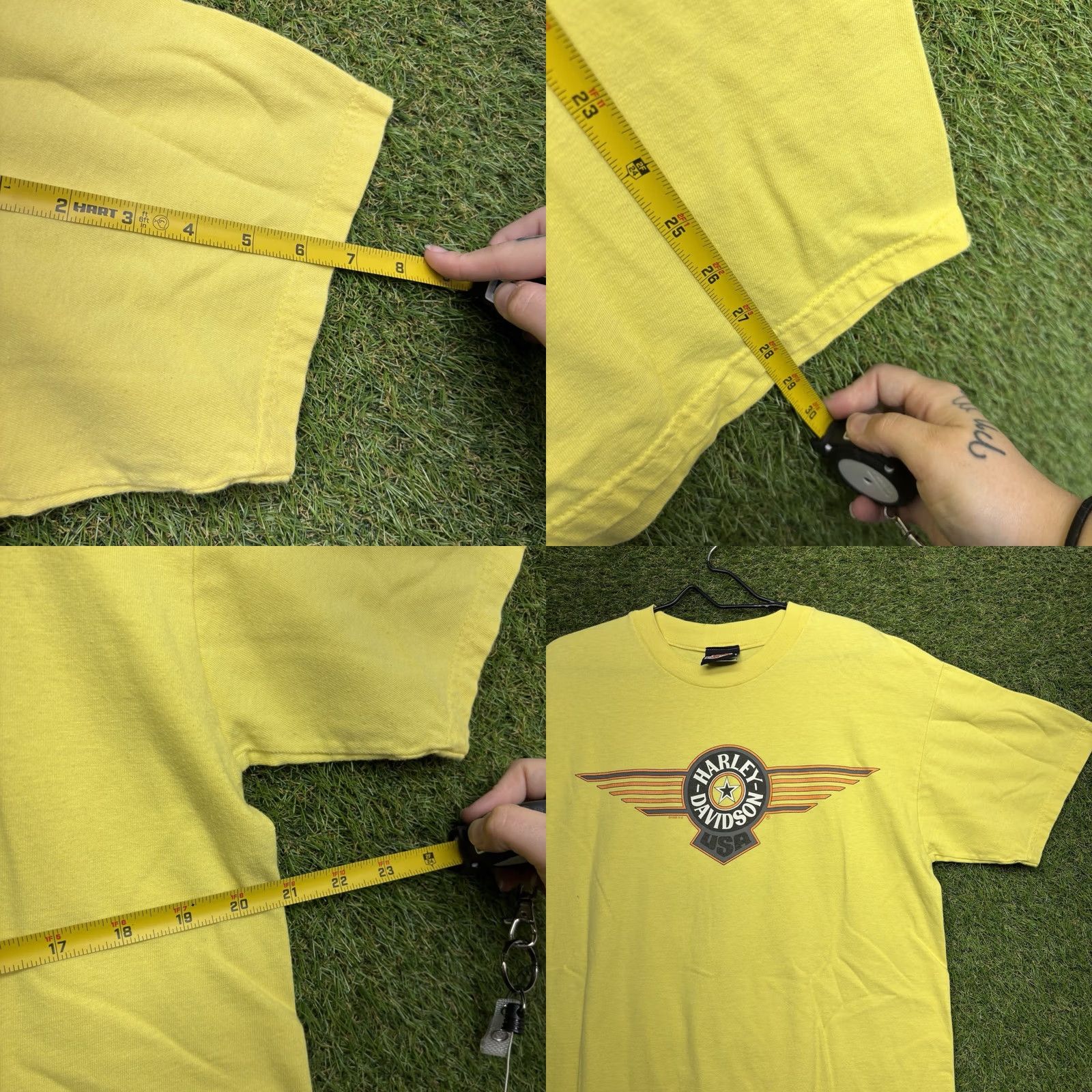 Harley Davidson Harley-Davidson Hacienda Aztec Shirt Mens L Yellow 90s Aztec Graphic Vintage Harley-Davidson T-Shirt Mens Large Yellow 2000s Scottsdale AZ Size US L / EU 52-54 / 3 - 8 Thumbnail