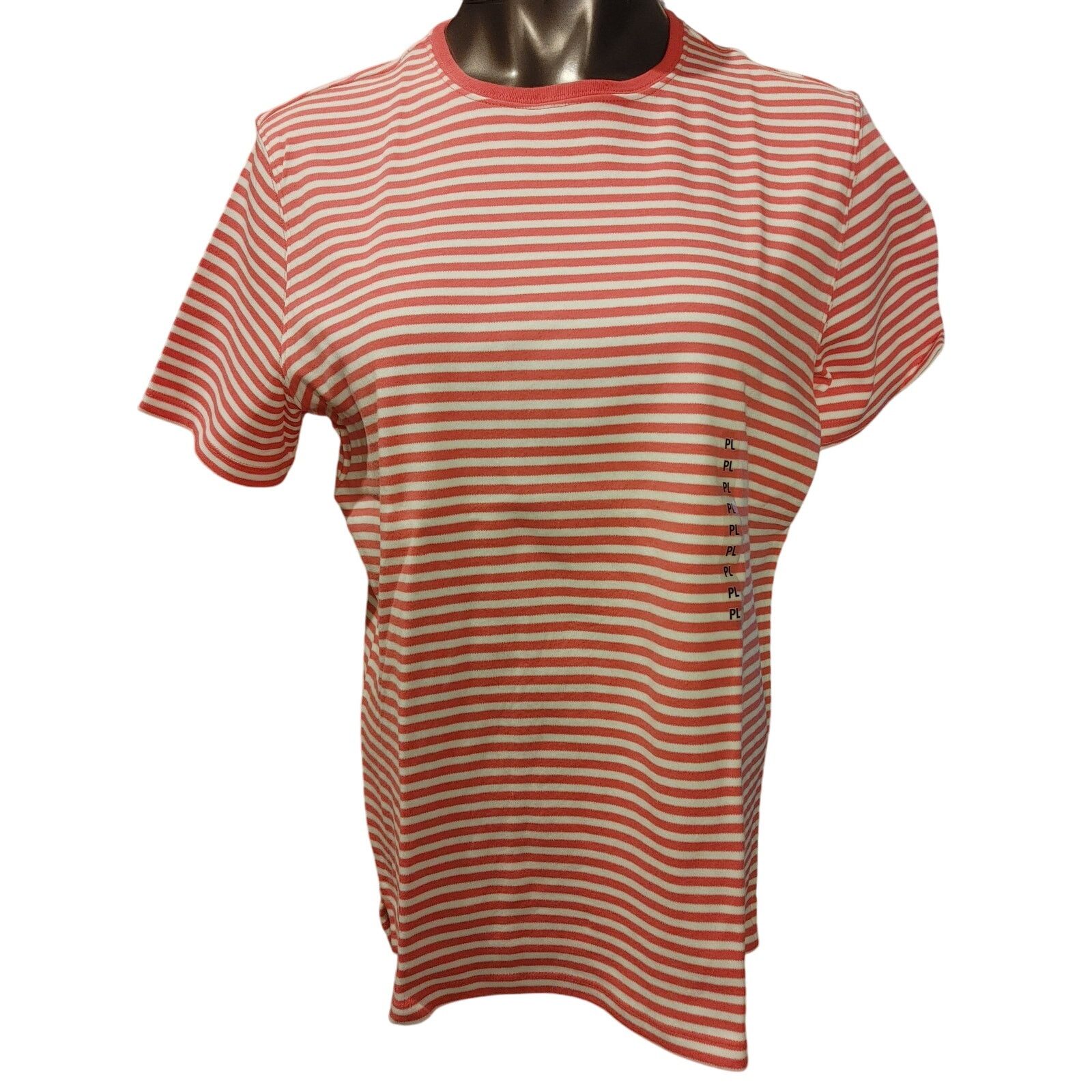 Other Karen Scott Sport Women's PL Red/White Stripe Short Sleeve T Size L / US 10 / IT 46 - 1 Thumbnail