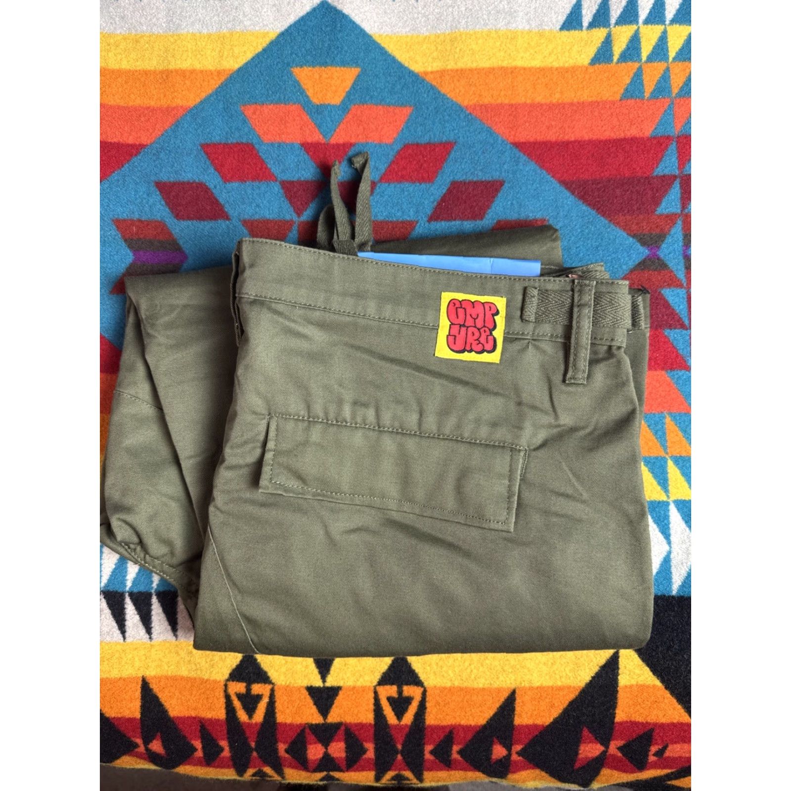 Empyre Empyre Cargo Pants Men’s 36 Regular Olive Green Baggy Loose Fit Sz 36 Green Men W Tags Size US 36 / EU 52 - 5 Thumbnail