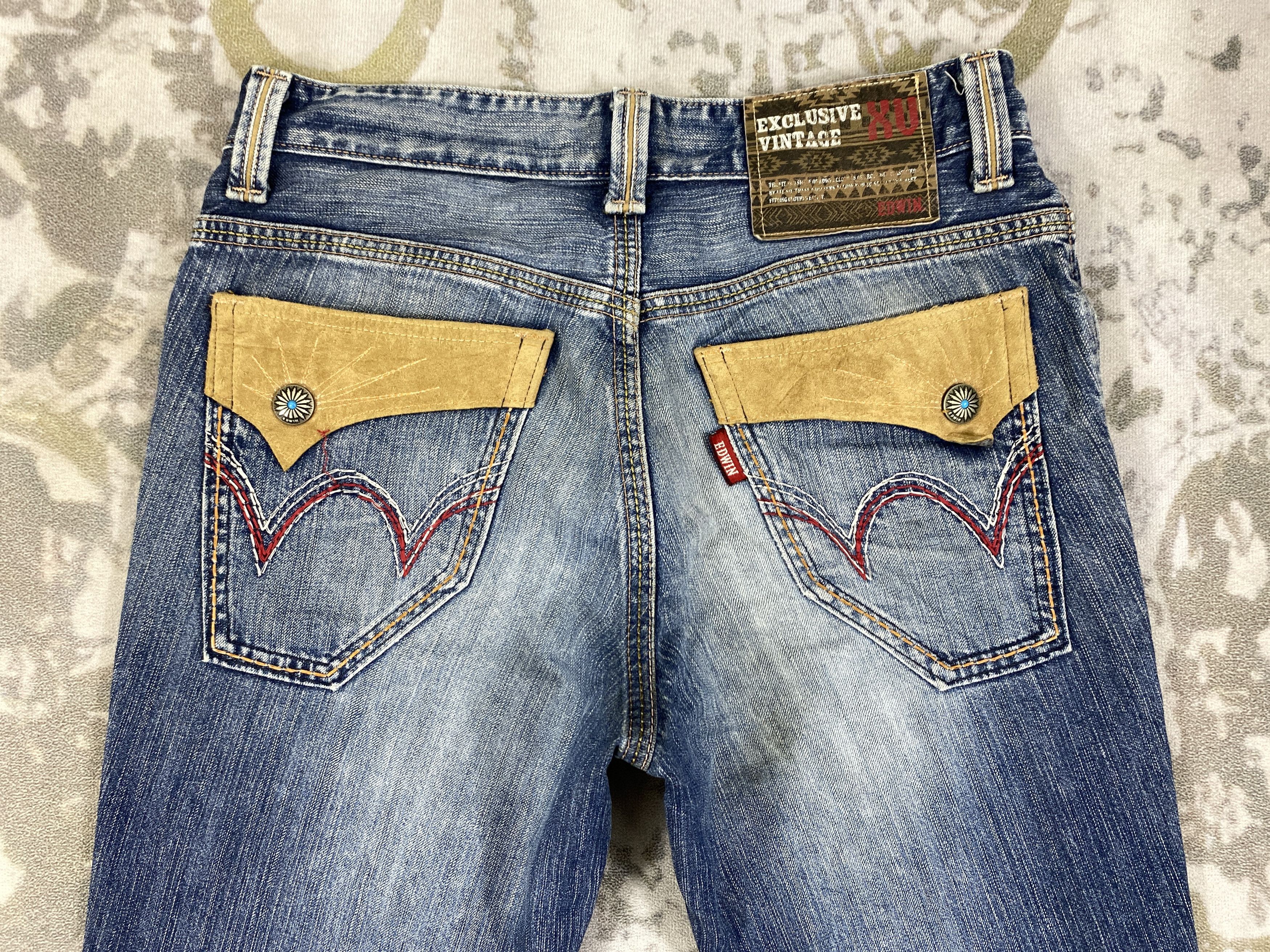 Le Grande Bleu (L.G.B.) Vintage Edwin LGB style Flare Jeans 34x29.5 - JN 3023 Size US 34 / EU 50 - 4 Thumbnail