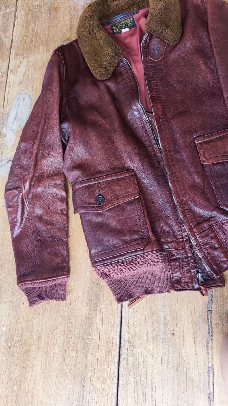 The Real McCoy's The Real McCoys Sise40 the RealMcCoy G1 Old Goatskin Leathe Size US XXS / EU 40 - 5 Thumbnail