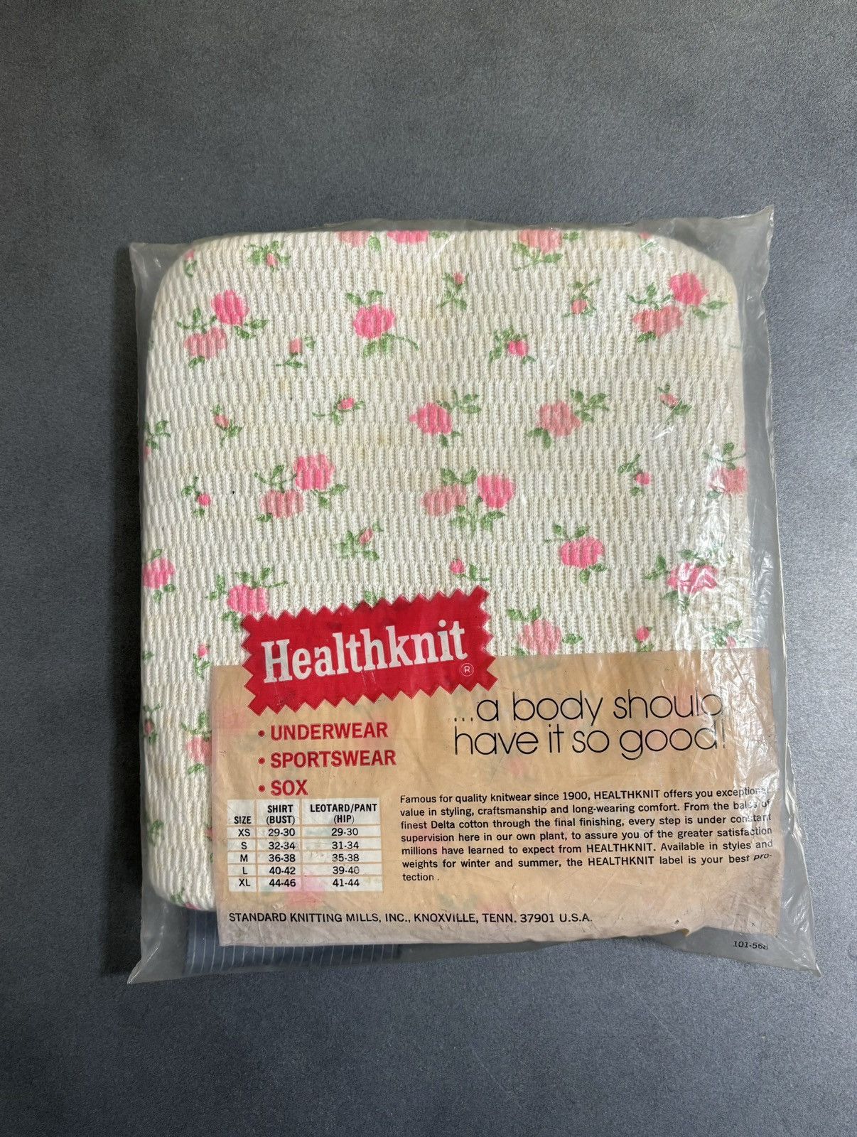 Hanes × Vintage 1970s Healthknit Thermal Vintage Floral Print Waffle Knit Size M / US 6-8 / IT 42-44 - 2 Thumbnail