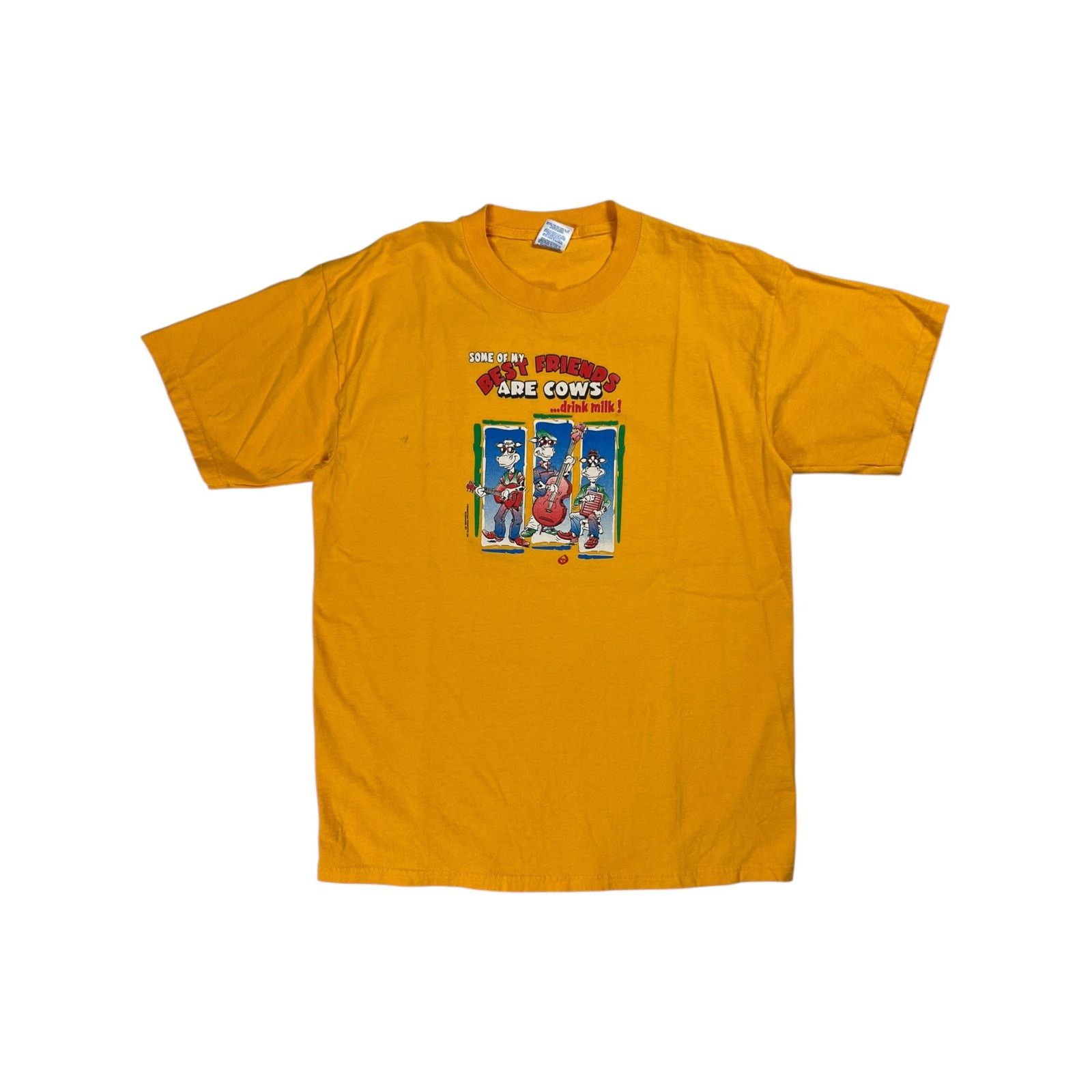 Gildan × Vintage Vintage Y2K Some of my best friends are cows…drink milk! tee Size US L / EU 52-54 / 3 - 1 Thumbnail