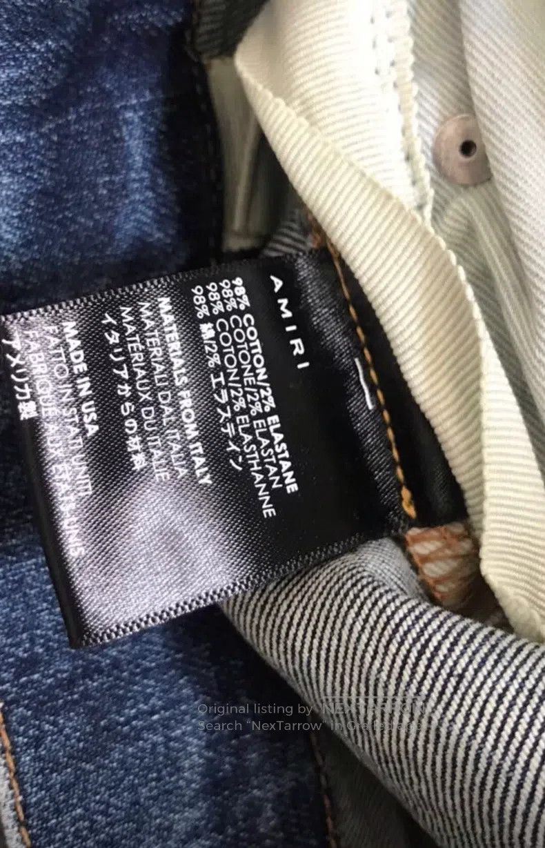 Amiri Amiri Splattered Colorful Destroyed Blue Bull Size 34 Size US 34 / EU 50 - 6 Thumbnail