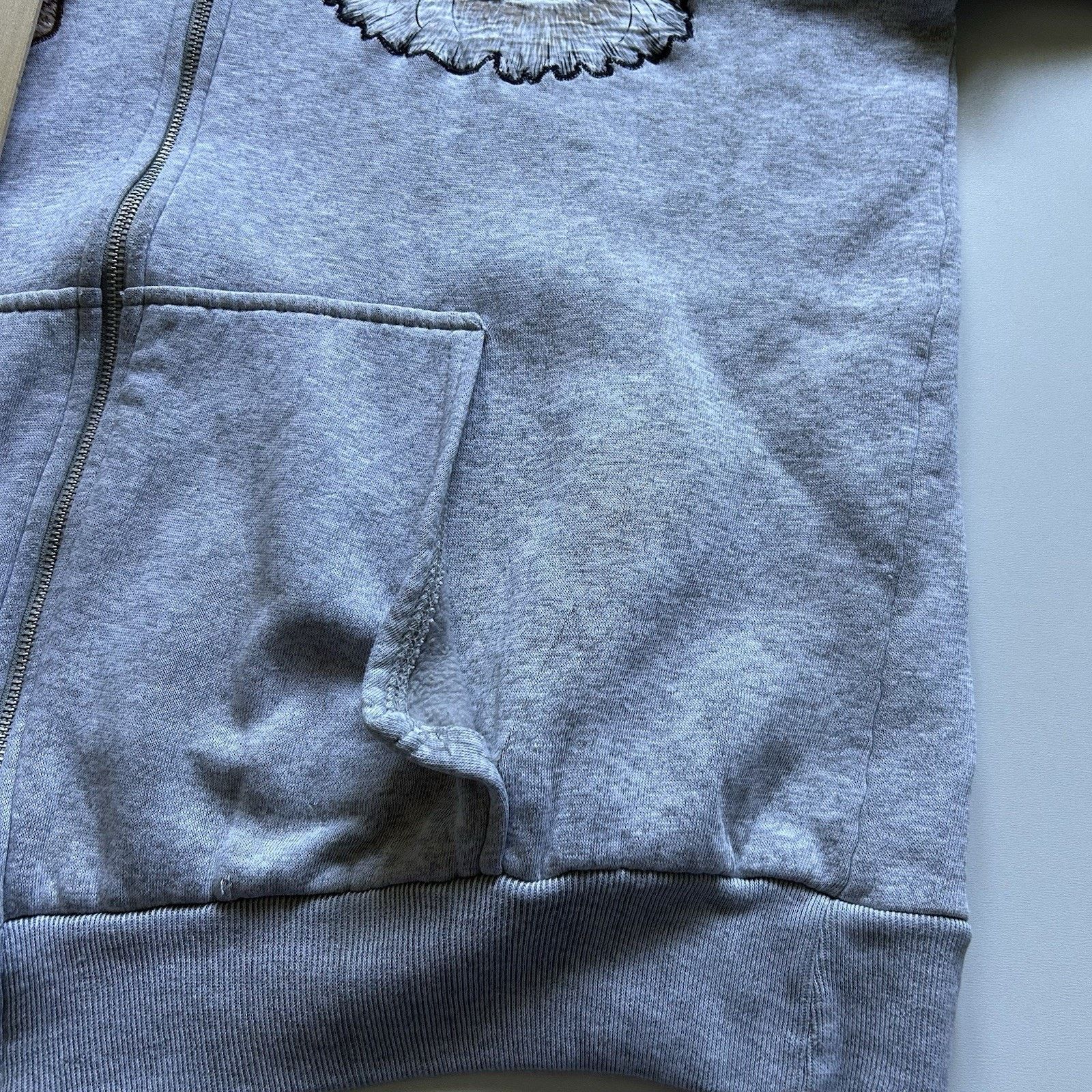 Vintage Vintage 90s Hoodie XL Thermal Lined Full Zip Cat Animal Art Size US XL / EU 56 / 4 - 8 Thumbnail