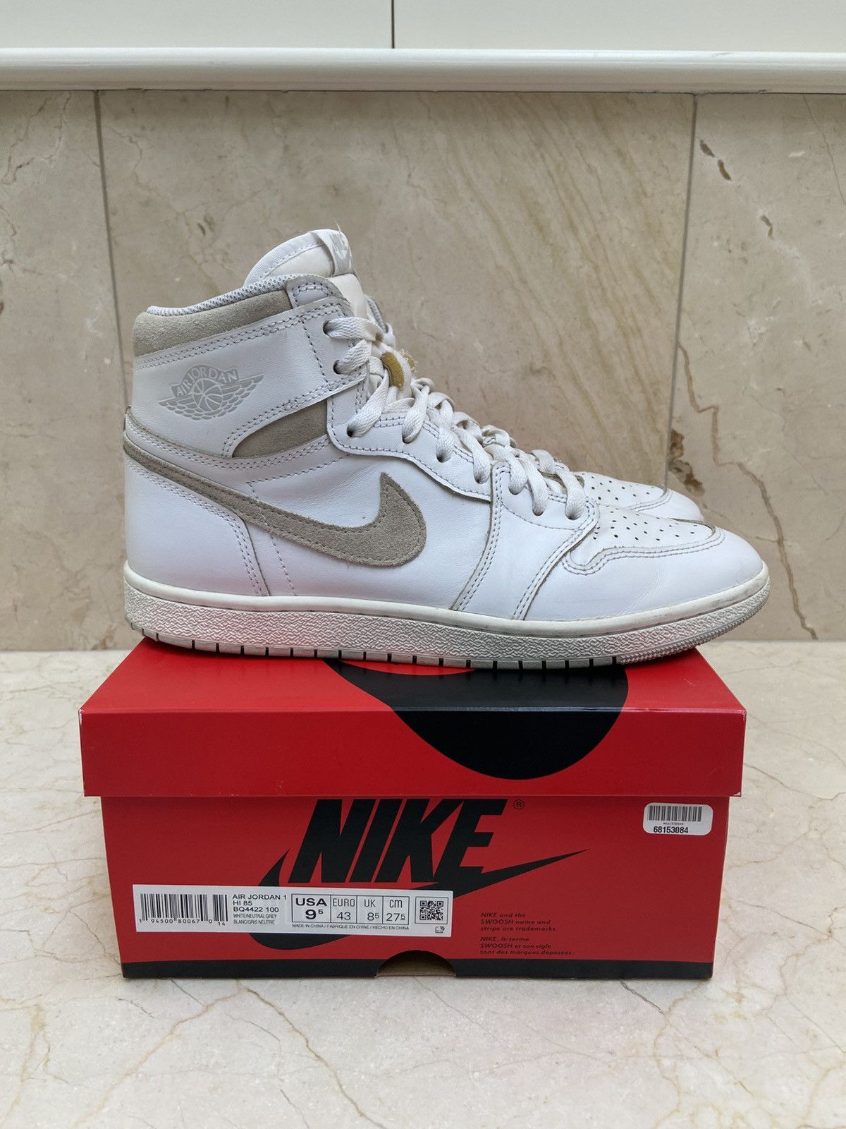 Jordan Brand Jordan 1 Retro High 85 Neutral Grey Coffee Dyed Size US 9.5 / EU 42-43 - 1 Thumbnail