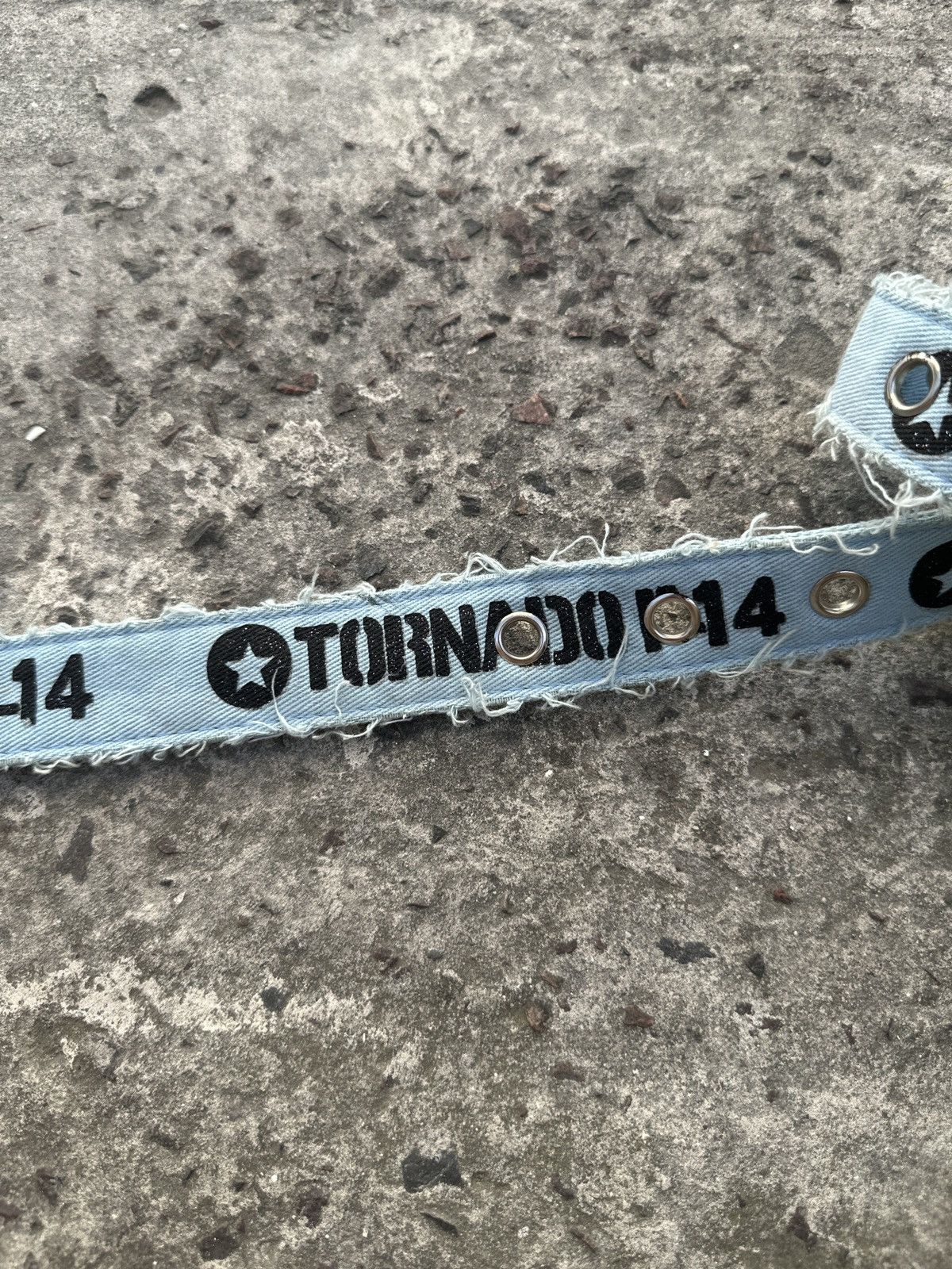 Designer Y2K Vintage Full Holes Tornado F-14 Distressed Belts USA Alt Size ONE SIZE - 2 Thumbnail