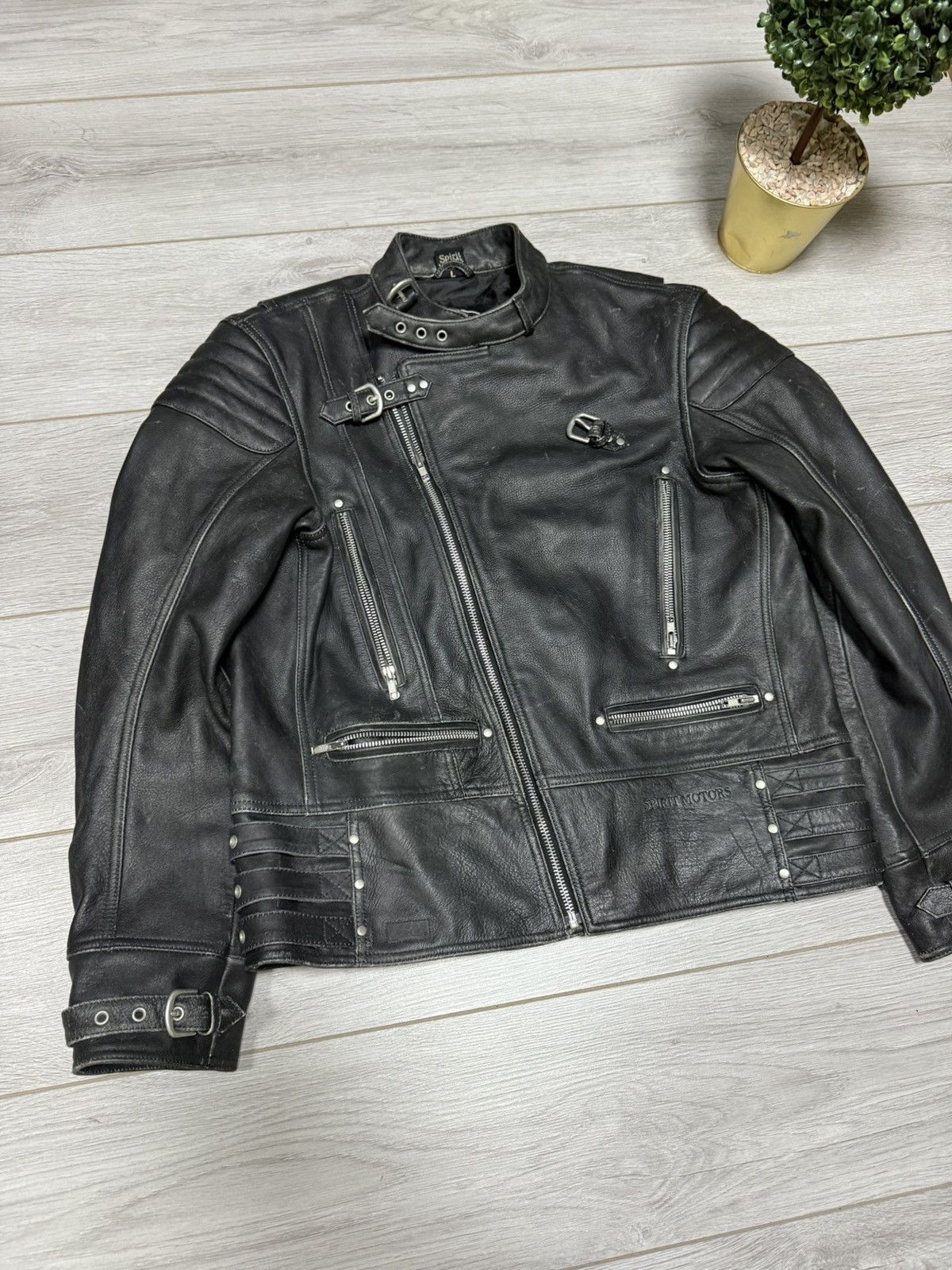 Vintage Polo x Spirit Motors🐉 dragon big logo leather jacket moto Size US L / EU 52-54 / 3 - 8 Thumbnail