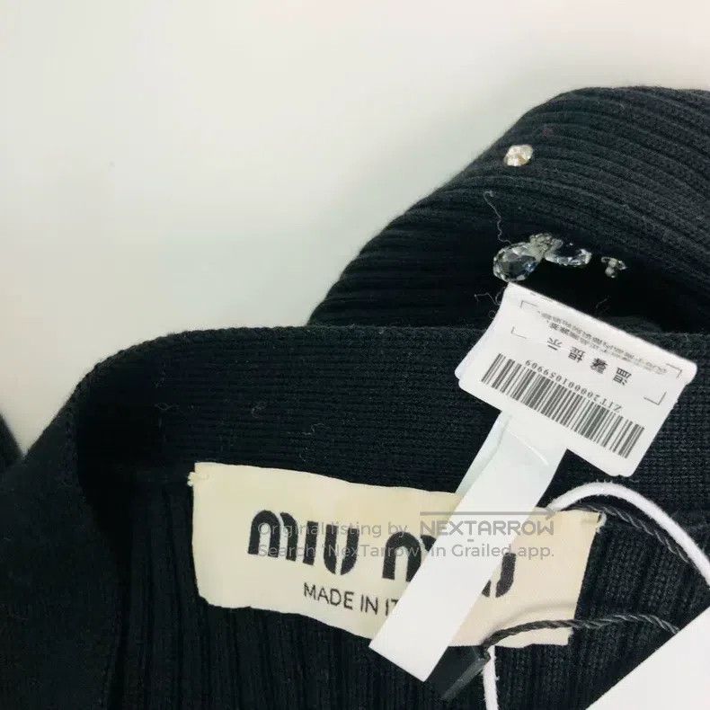 Miu Miu Miu Miu 36 Diamond wool cardigan Size S / US 4 / IT 40 - 4 Thumbnail