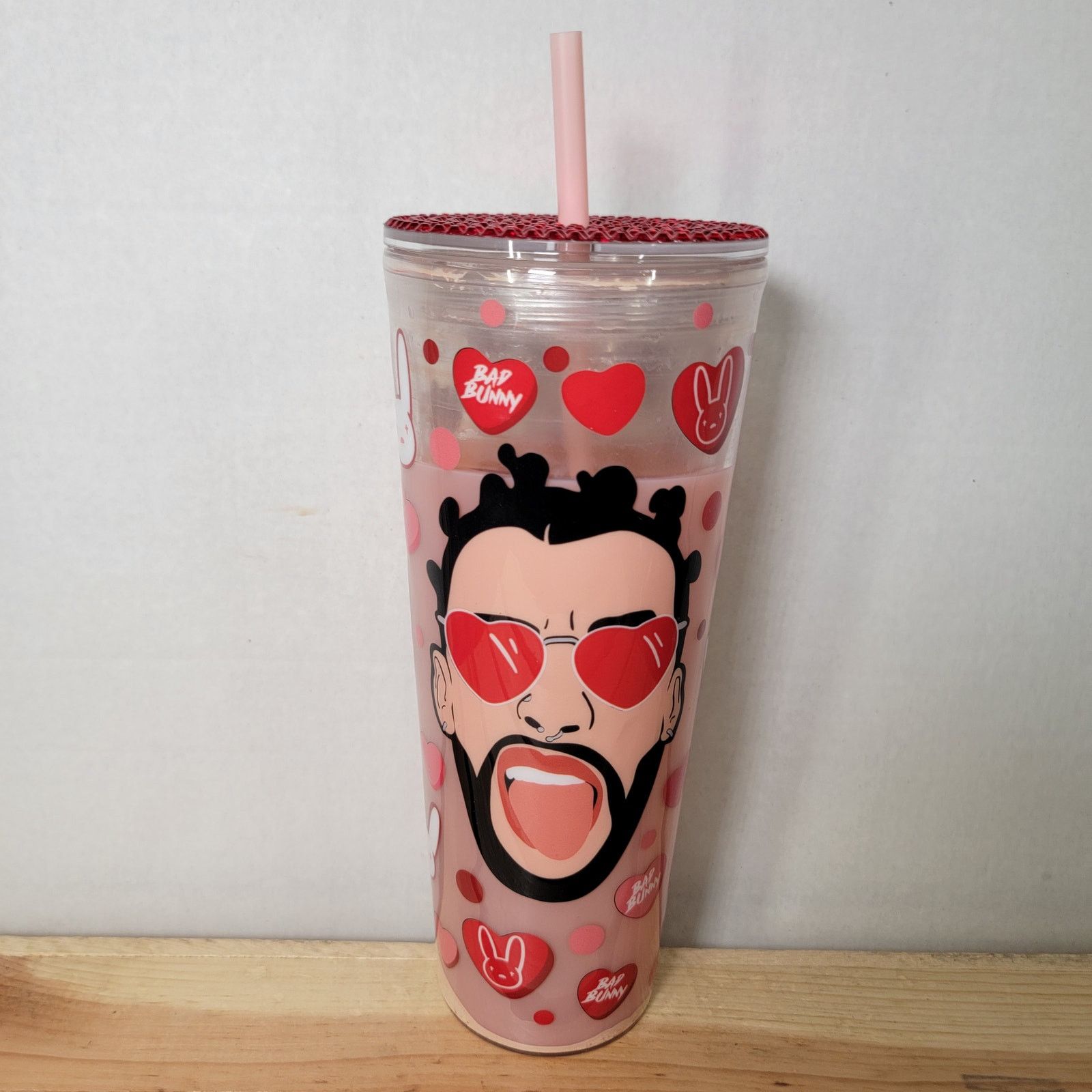 Other Bad Bunny Valentine's Day Cold Waterfill Tumbler w/ Stud Lid Size ONE SIZE - 1 Thumbnail