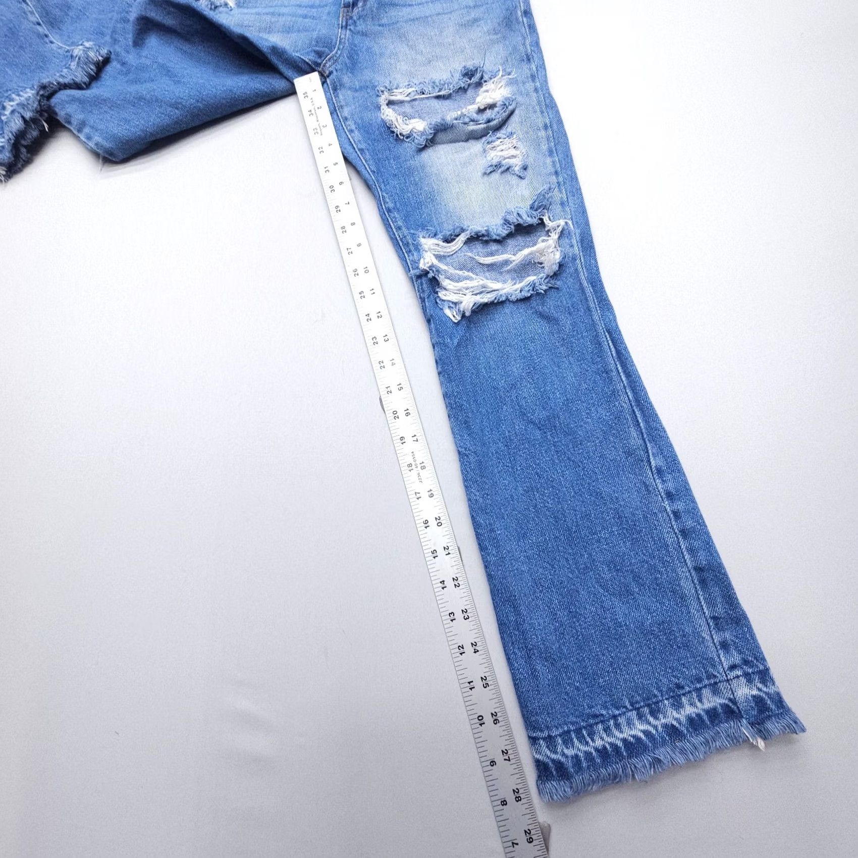 Vintage KanCan Jeans Ultra High Rise Straight 24 x 28 Blue 100% Cotton Womens Size 42" / US 20 - 5 Thumbnail