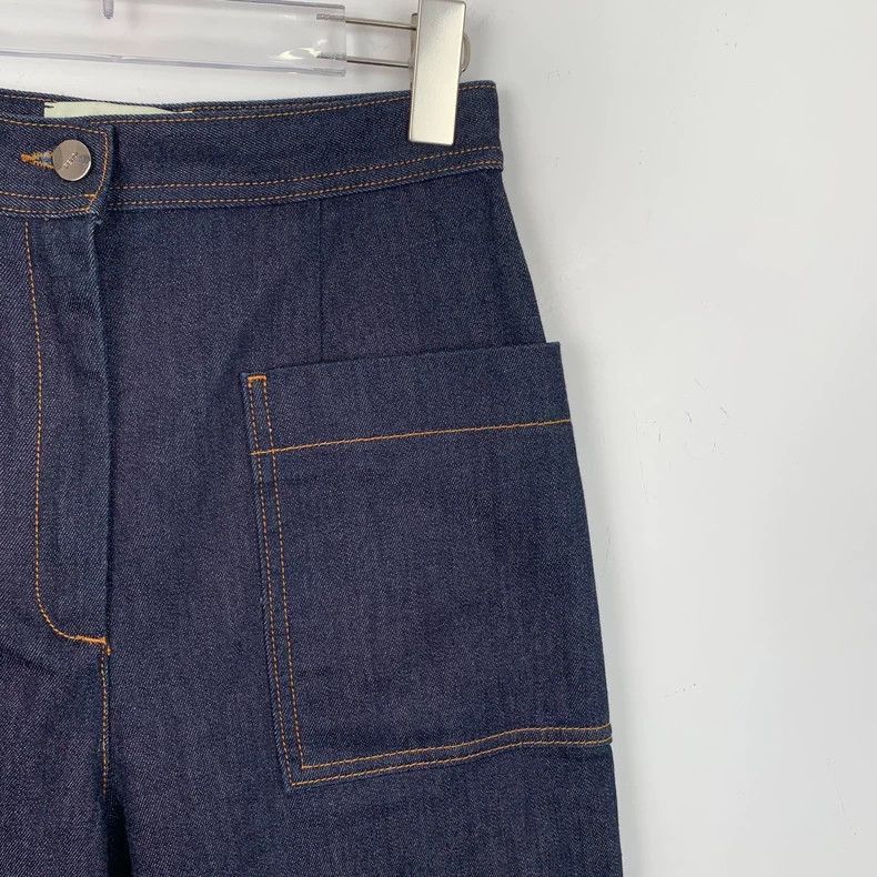 Fendi Fendi Dark Blue Cotton WideLeg Pants Size US 34 / EU 50 - 3 Thumbnail