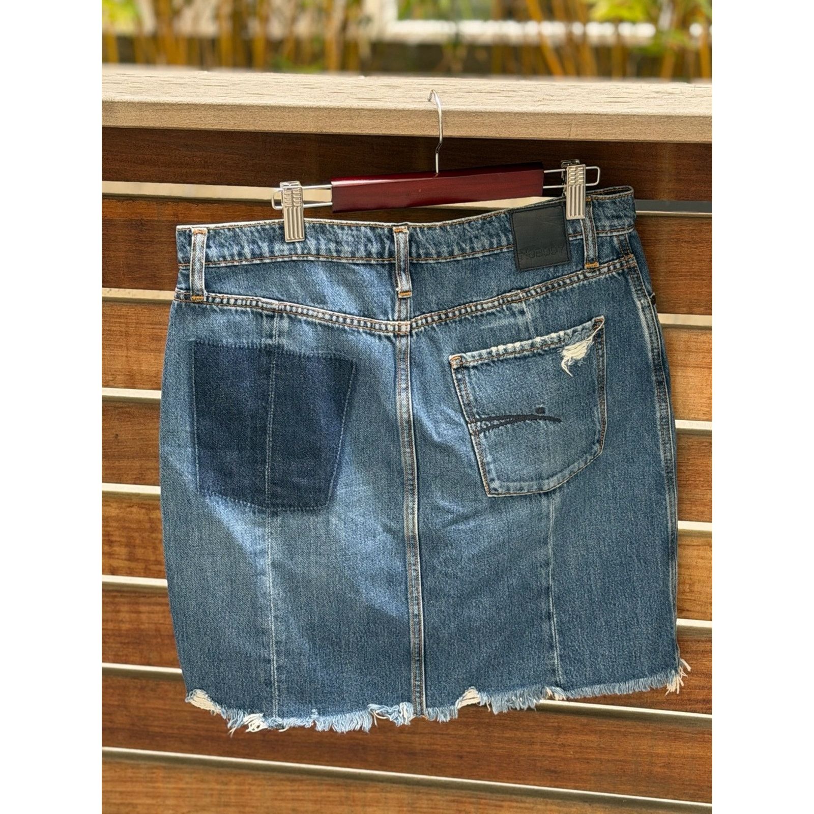 Nobody Denim Authentic Nobody Denim Distressed Jean Mini Skirt Size 29 Size 29" - 5 Thumbnail