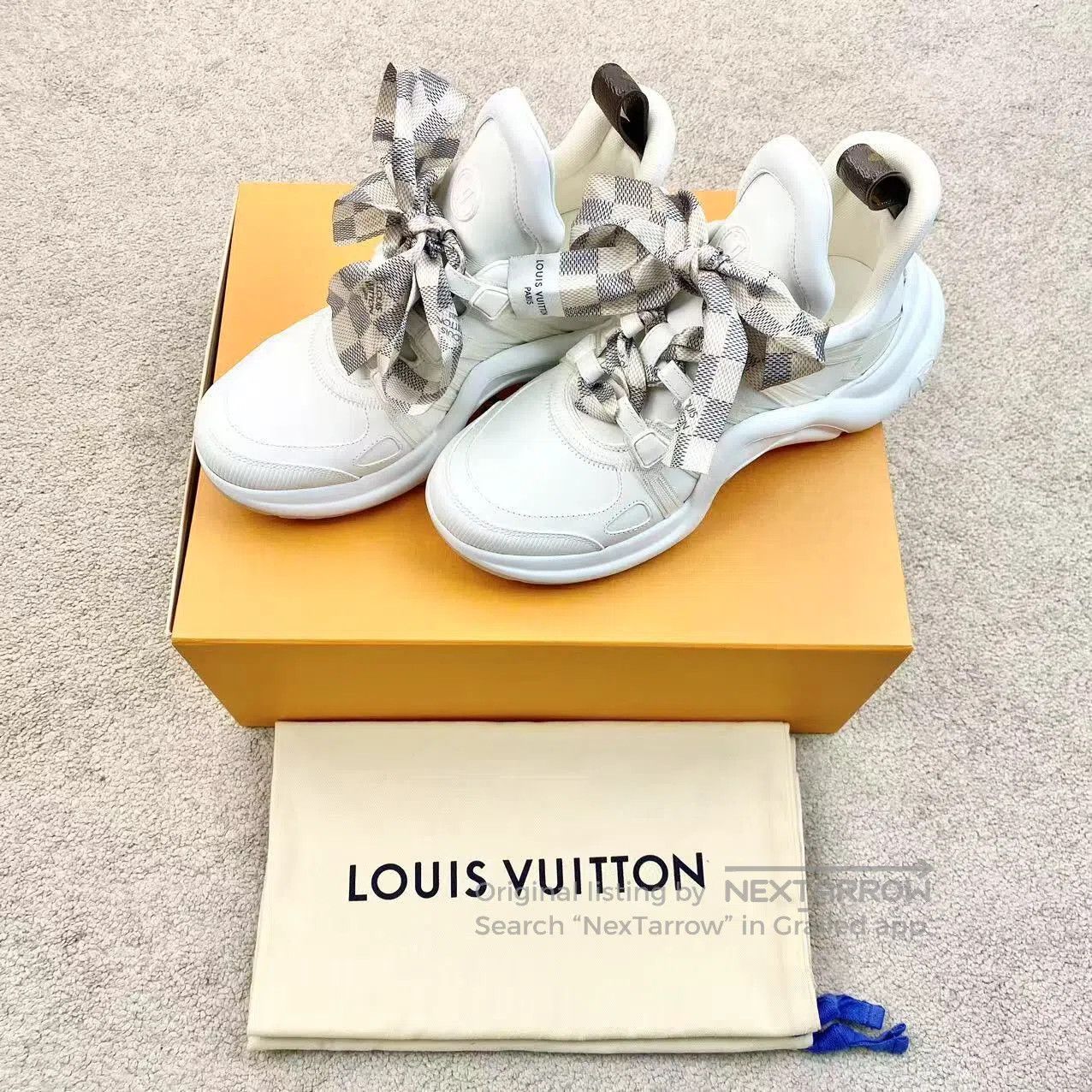 Louis Vuitton Louis Vuitton Checkerboard bow sneakers| Size US 7.5 / IT 37.5 - 2 Thumbnail