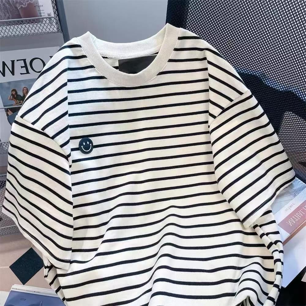 Vintage Smiley Stripe Oversized Tee Size US M / EU 48-50 / 2 - 2 Thumbnail