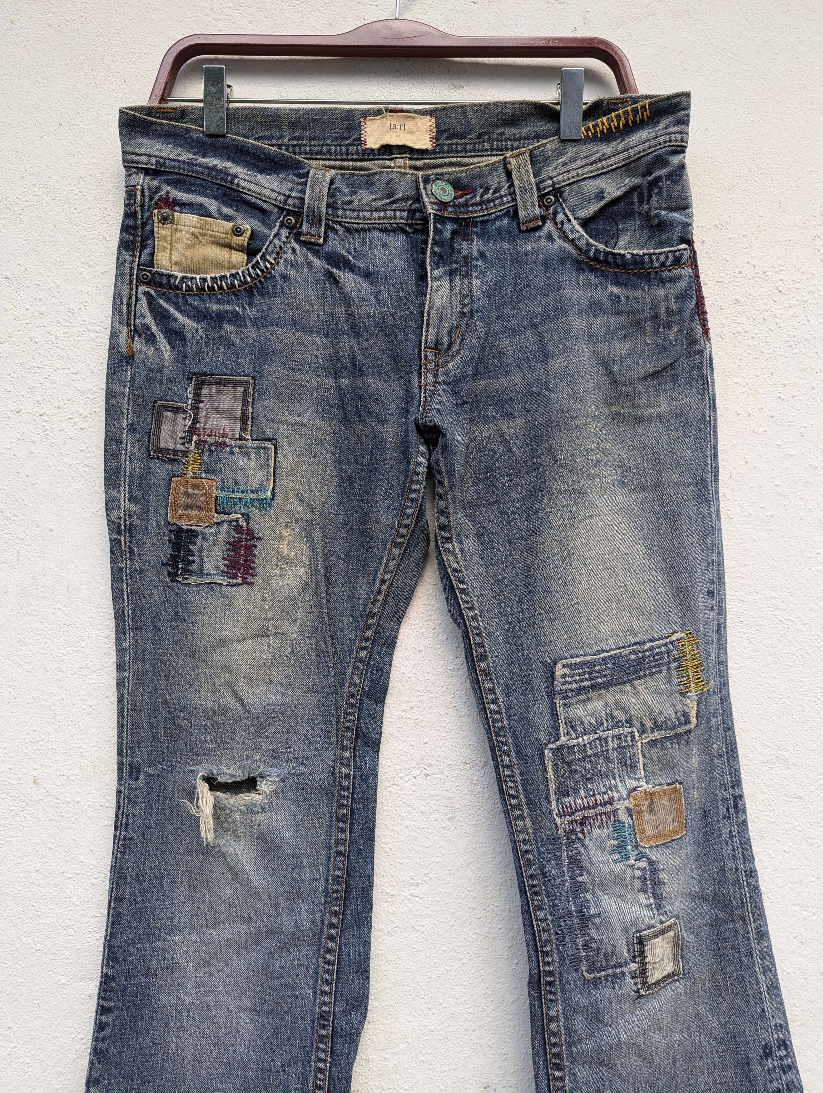 Japanese Brand × Vintage JAPANESE BRAND PATCHES DENIM PANTS Size 31" - 5 Thumbnail