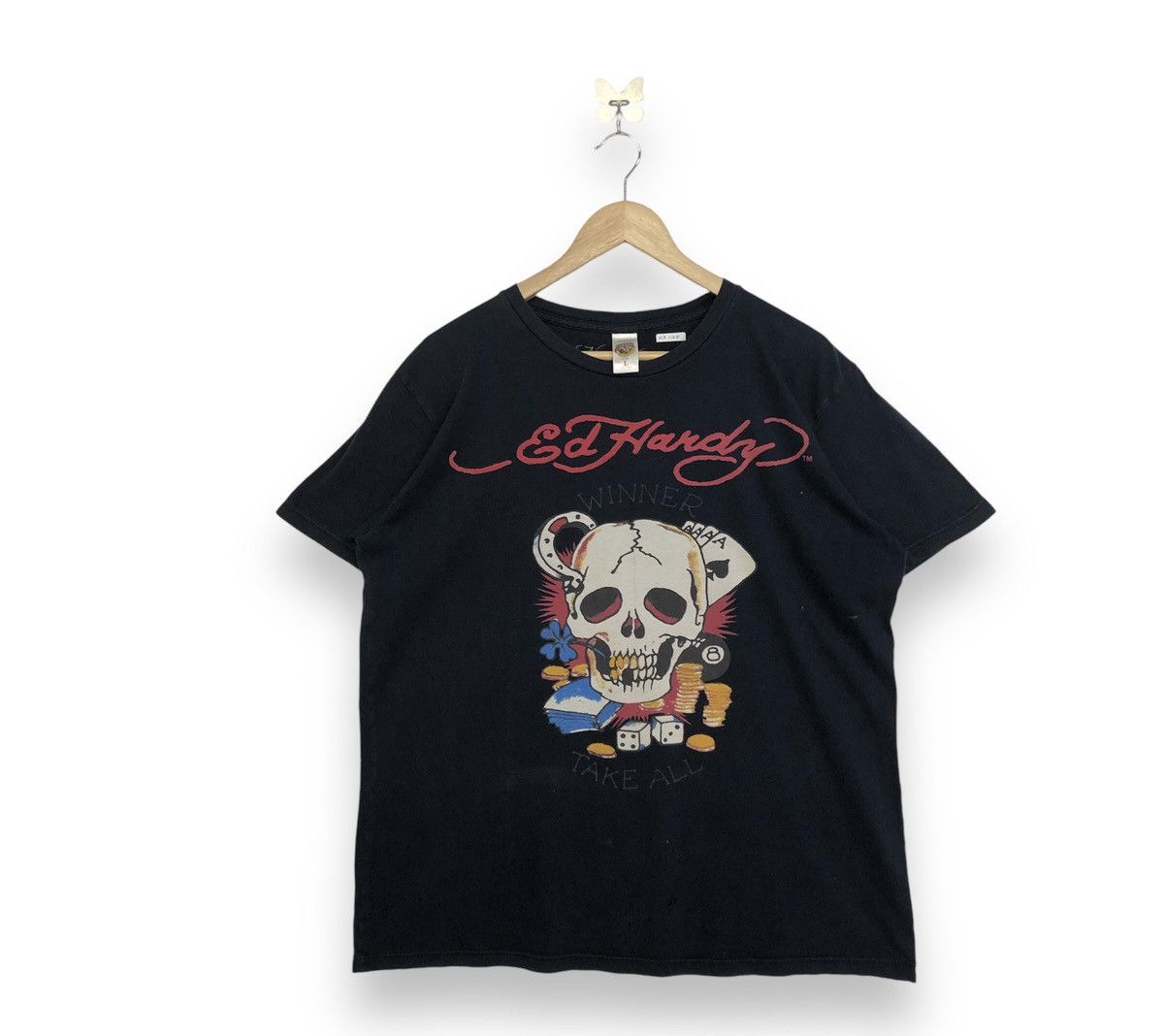 Ed Hardy Thrashed Ed Hardy By Christian Audigier Skull Photo Tee Size US L / EU 52-54 / 3 - 1 Thumbnail