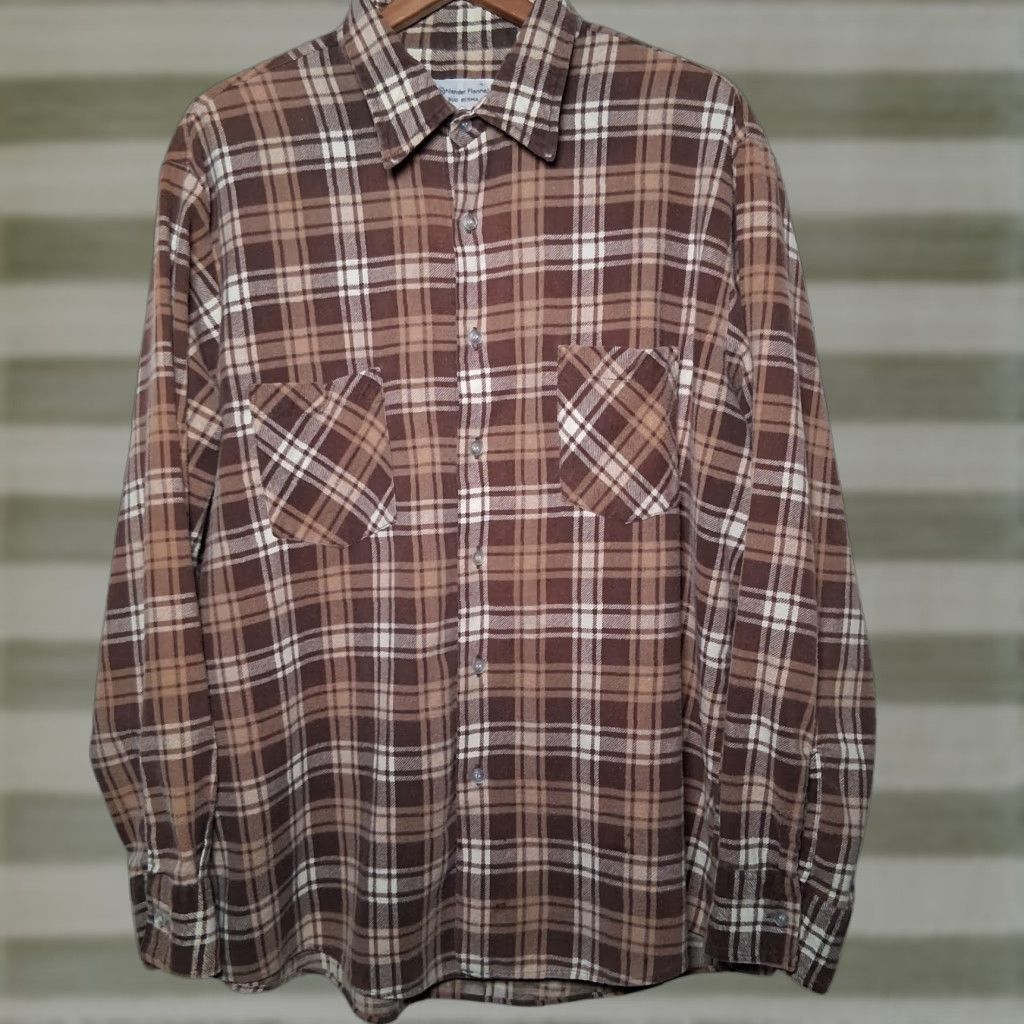 Vintage VINTAGE Bud Berma Highlander Flannel Shirt Men XL Brown Plaid Grunge Indie READ Size US XL / EU 56 / 4 - 1 Thumbnail