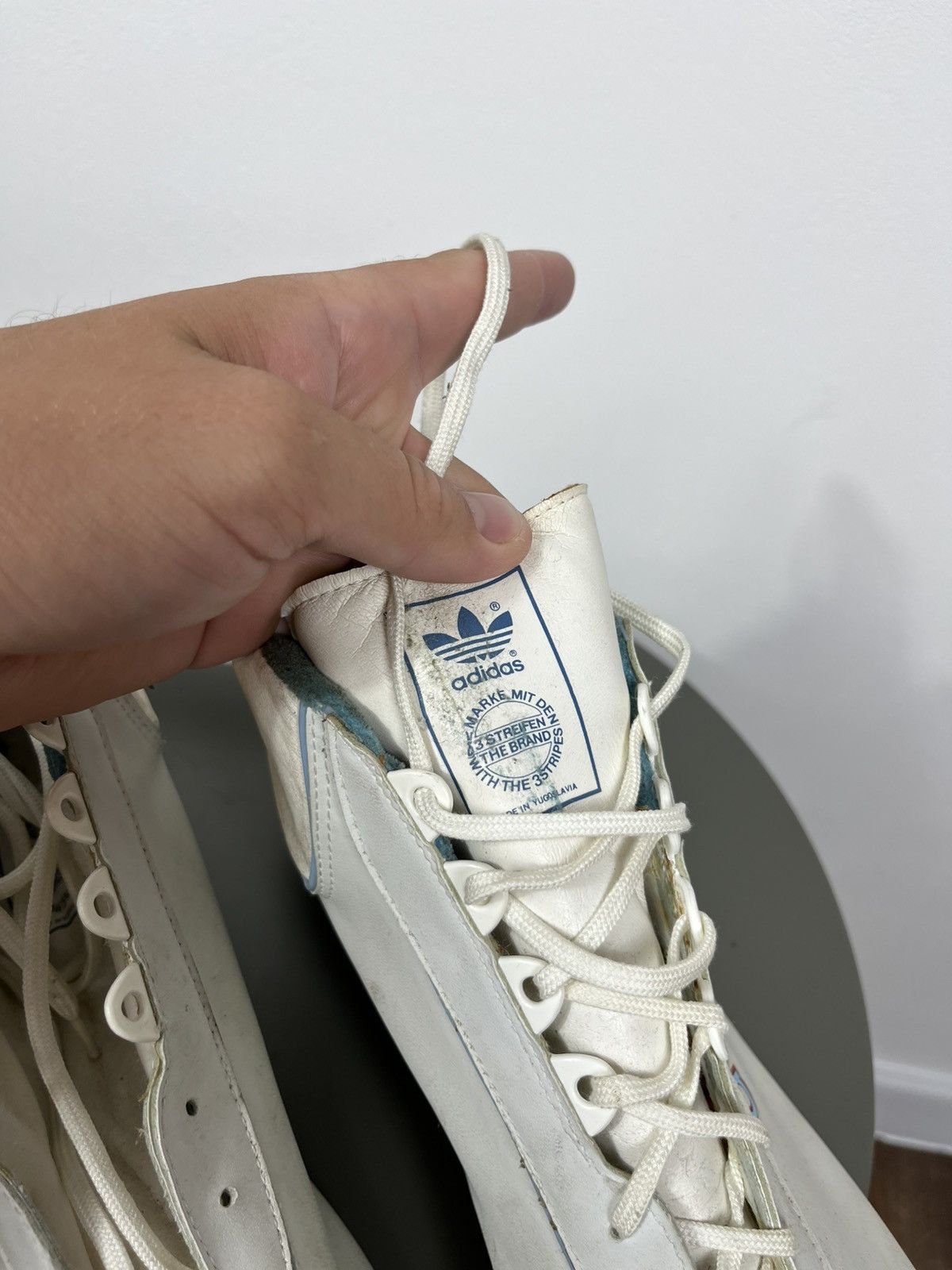 Adidas Vintage Adidas Yugoslavia White Leather Speed Skating Boots Size US 11 / EU 44 - 3 Thumbnail