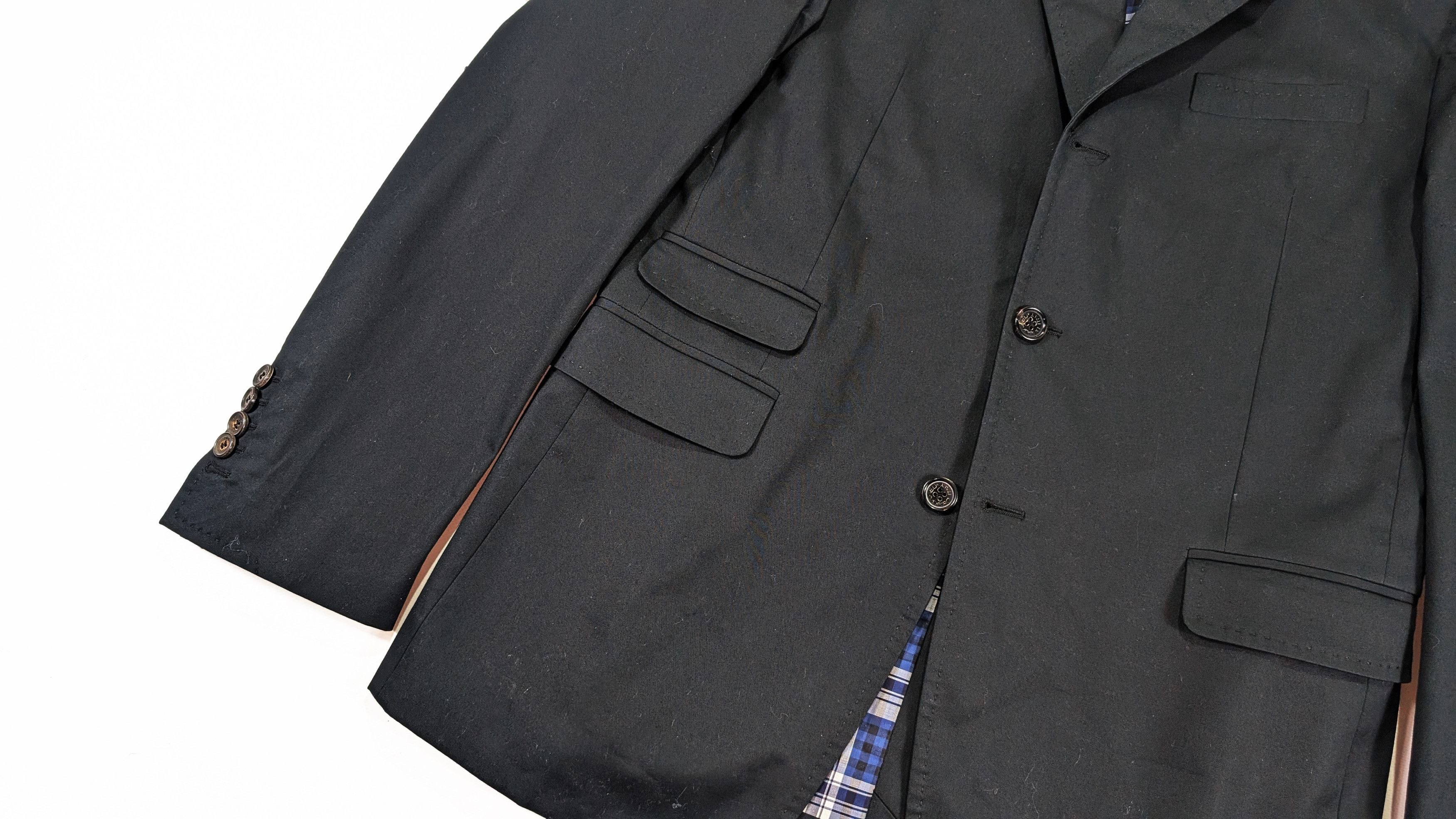 Dsquared2 Dsquared2 Black Cotton 3 Button Blazer Jacket Size 40R Size 40R - 4 Thumbnail