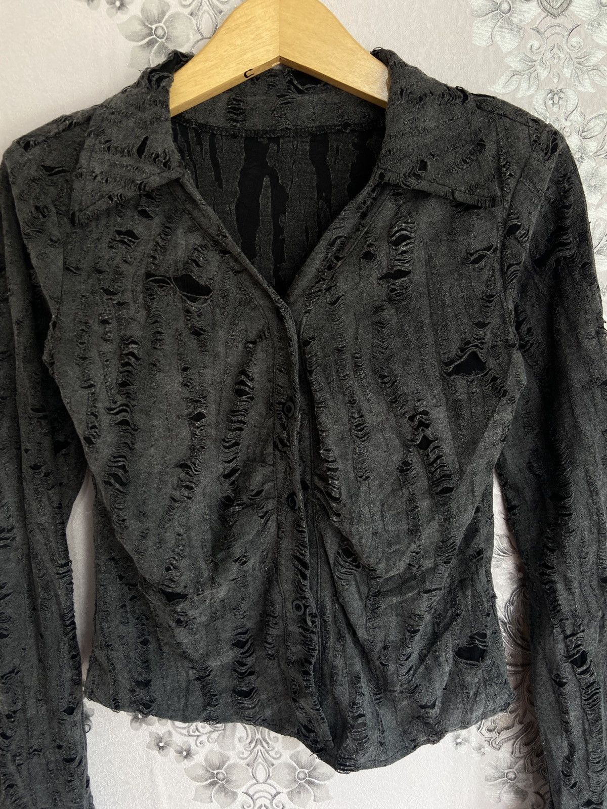 Hysteric Glamour Y2K Japanese L.G.B Style Avant Garde Distressed Longsleeve Size US L / EU 52-54 / 3 - 3 Thumbnail