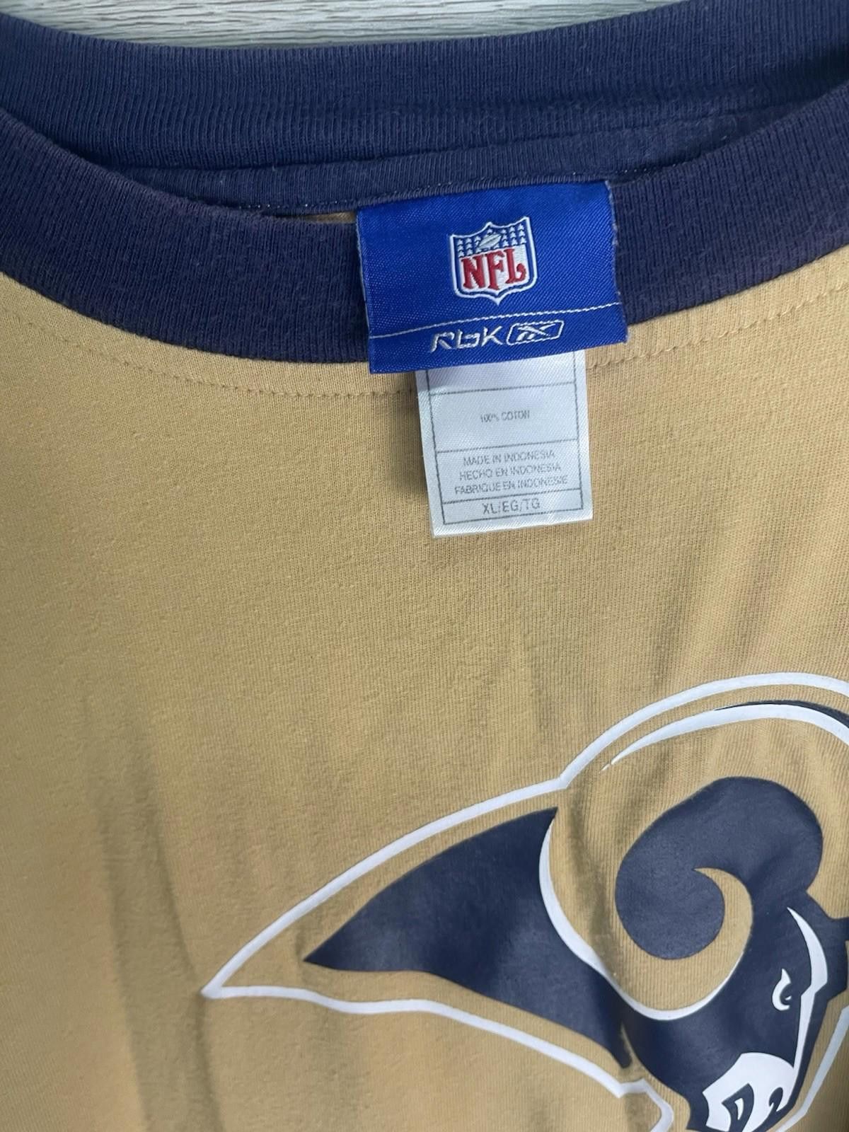 Reebok Vintage Reebok 90's NFL Los Angeles Rams Big Logo T-Shirt XL Size ONE SIZE - 3 Thumbnail