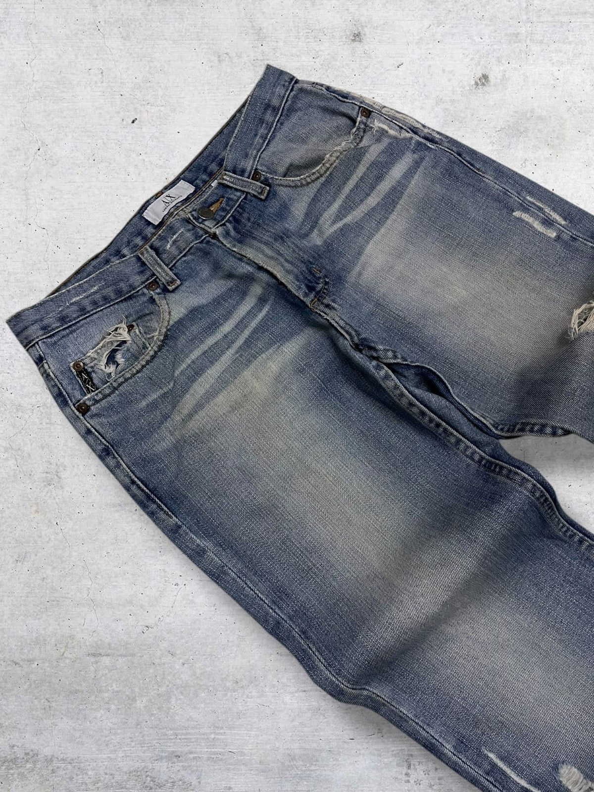Armani Exchange VINTAGE OG ARMANI EXCHANGE 90S DESIGNER MUDWASH STYLE DENIM Size US 30 / EU 46 - 7 Thumbnail