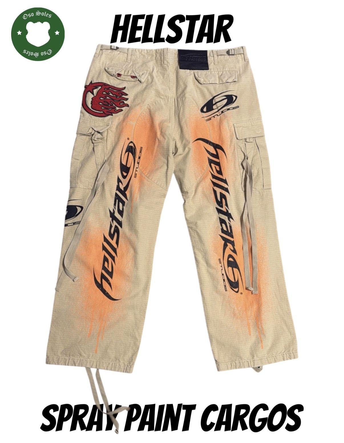 HELLSTAR Hellstar Spray Paint Cargos XL Size US 38 / EU 54 - 4 Thumbnail