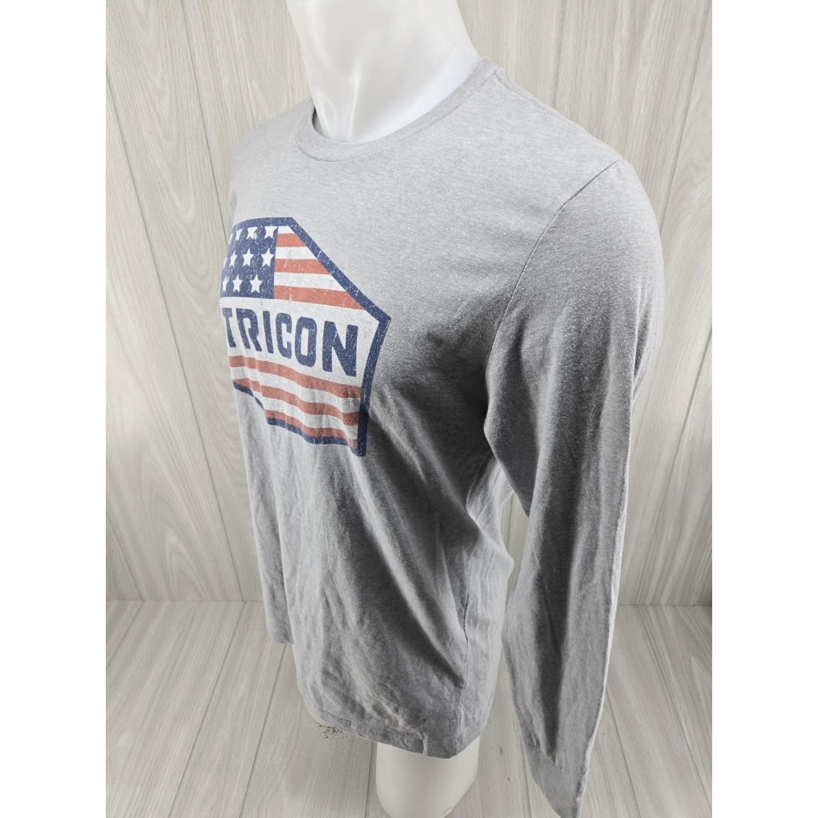 Vintage TRICON Steel Wear Shirt Long Sleeve Gray Shirt Large XL Mens T-Shirt Graphic Print Size US XL / EU 56 / 4 - 5 Thumbnail