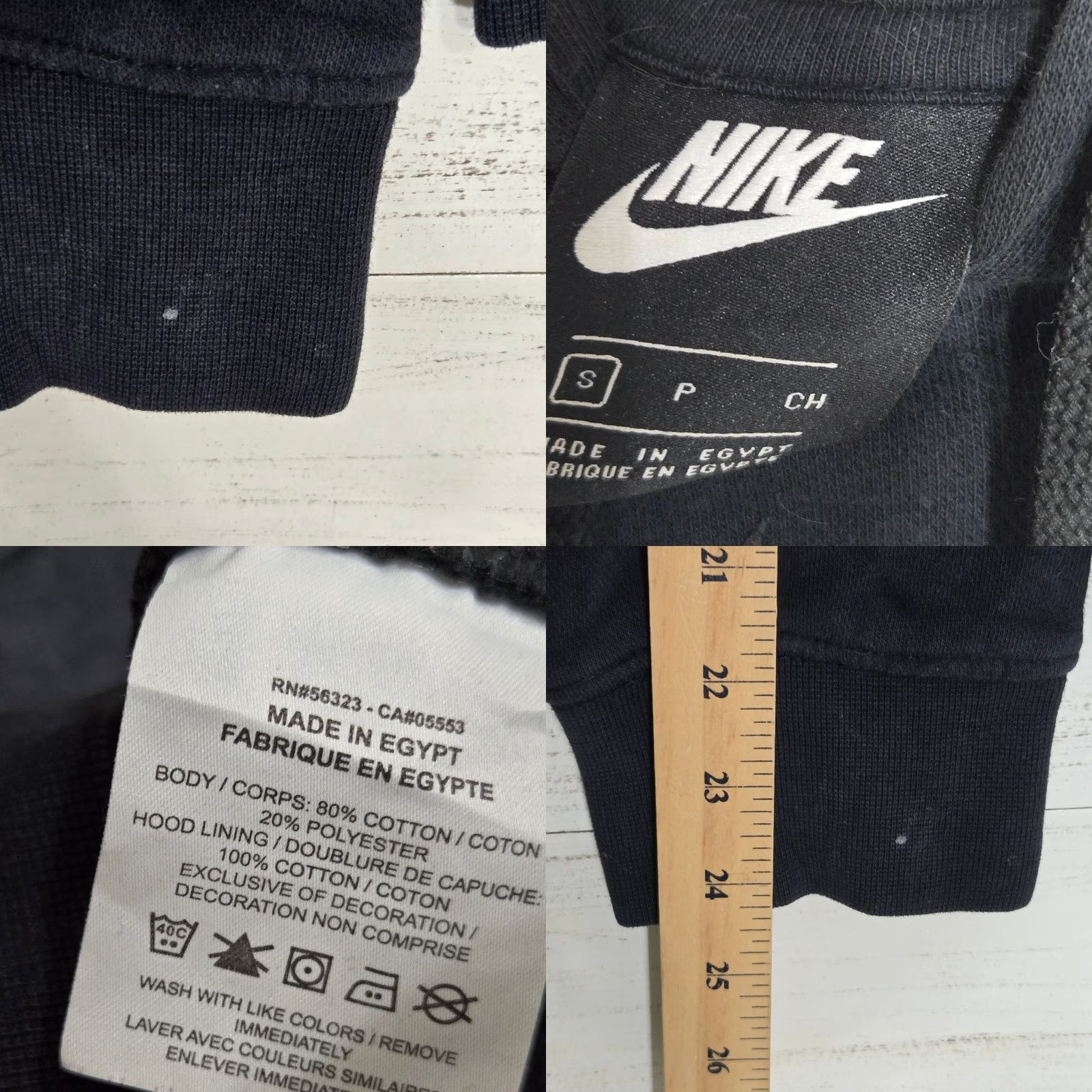 Nike Nike Hoodie Mens Pullover Black Small Logo Athletic Sweatshirt Size US S / EU 44-46 / 1 - 8 Thumbnail