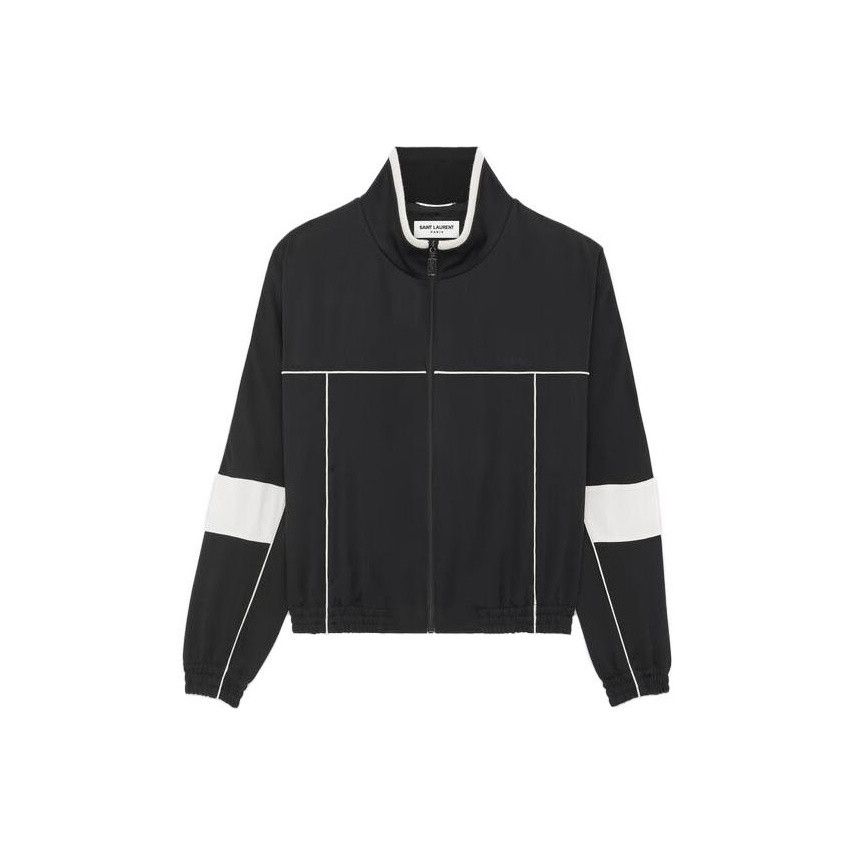 Saint Laurent Paris Saint Laurent Contrast Trim Track Jacket Size 52 Size US L / EU 52-54 / 3 - 1 Thumbnail