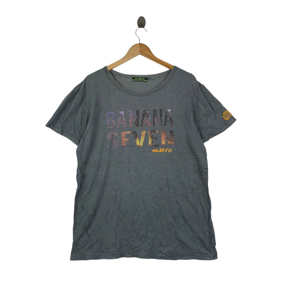 Banana Republic Banana Seven Grey Graphic Tee Surf Streetwear Size US XXL / EU 58 / 5 - 1 Thumbnail