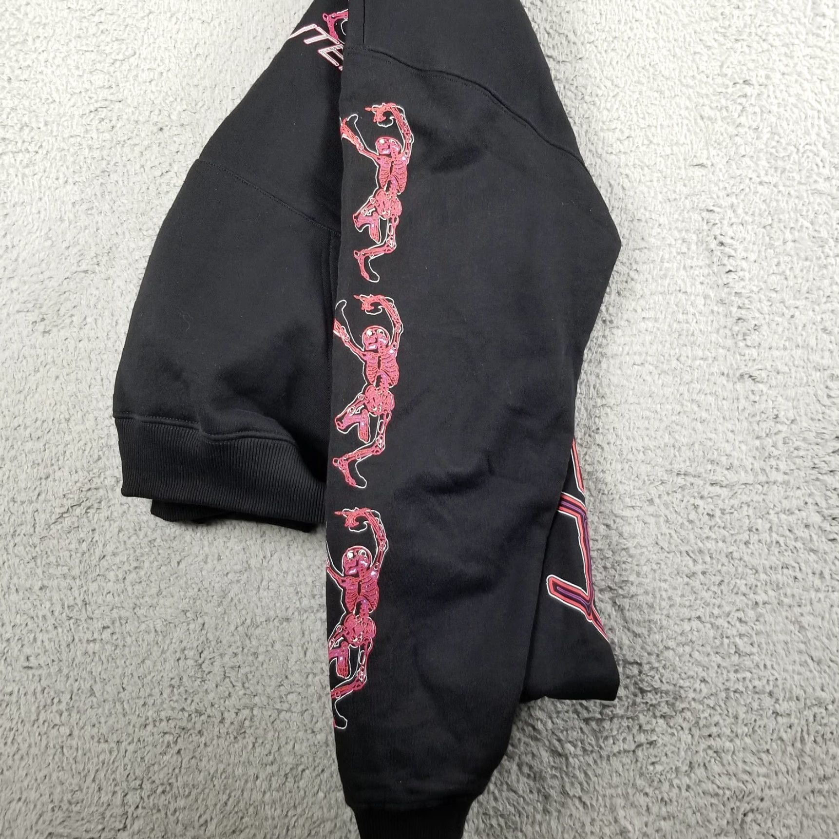 Vintage IUTER Hoodie Skeleton Logo Sweatshirt M Adult Black Cotton Pullover Skull Streetwear Italy 2000s Style Mens Size US M / EU 48-50 / 2 - 2 Thumbnail