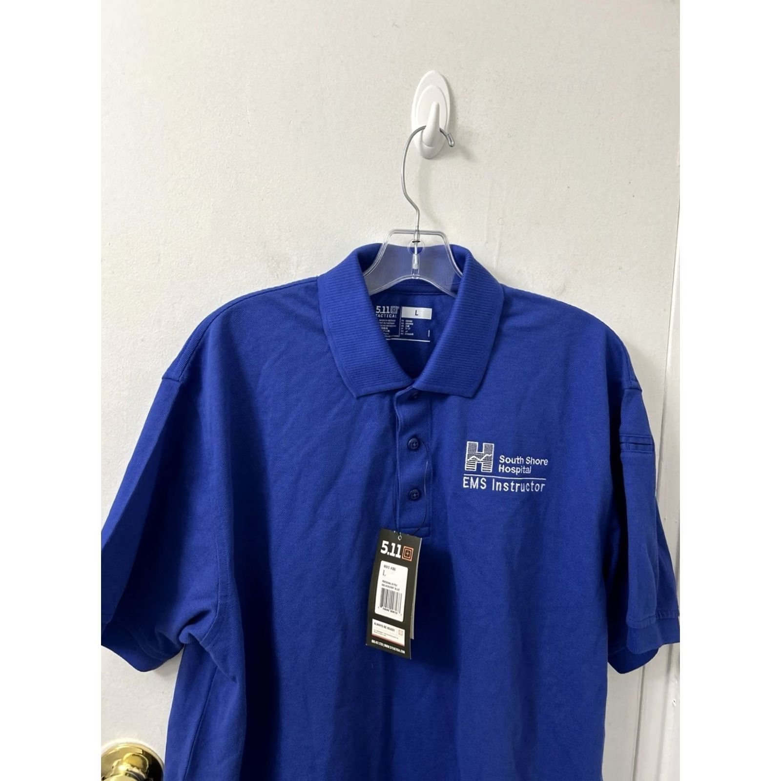 Vintage 5.11 Tactical Polo Shirt Mens Large Academy Blue Short Sleeve NWT Logo Embroidered Pockets Moisture Wicking Breathable Workwear Polo Shirt Size US L / EU 52-54 / 3 - 2 Thumbnail