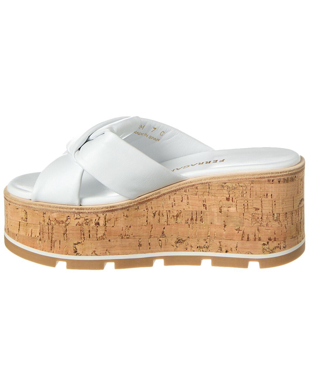 Salvatore Ferragamo o1s1rm0824 Engracia Leather Slides in White Size US 6.5 / IT 36.5 - 1 Thumbnail