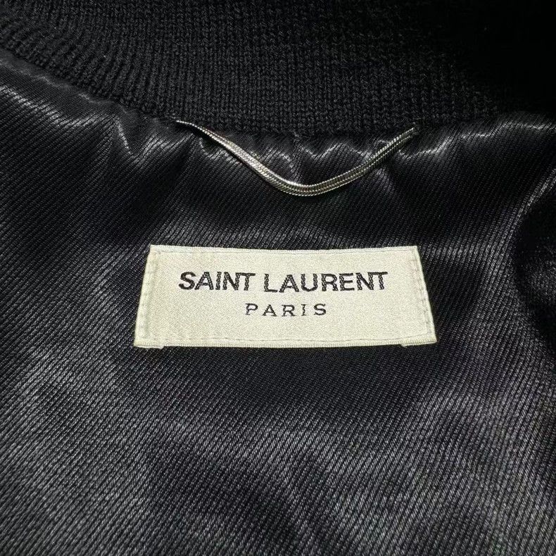 Saint Laurent Paris Saint Laurent Paris Wool Baseball Jacket with Zippers-2506 Size US L / EU 52-54 / 3 - 4 Thumbnail