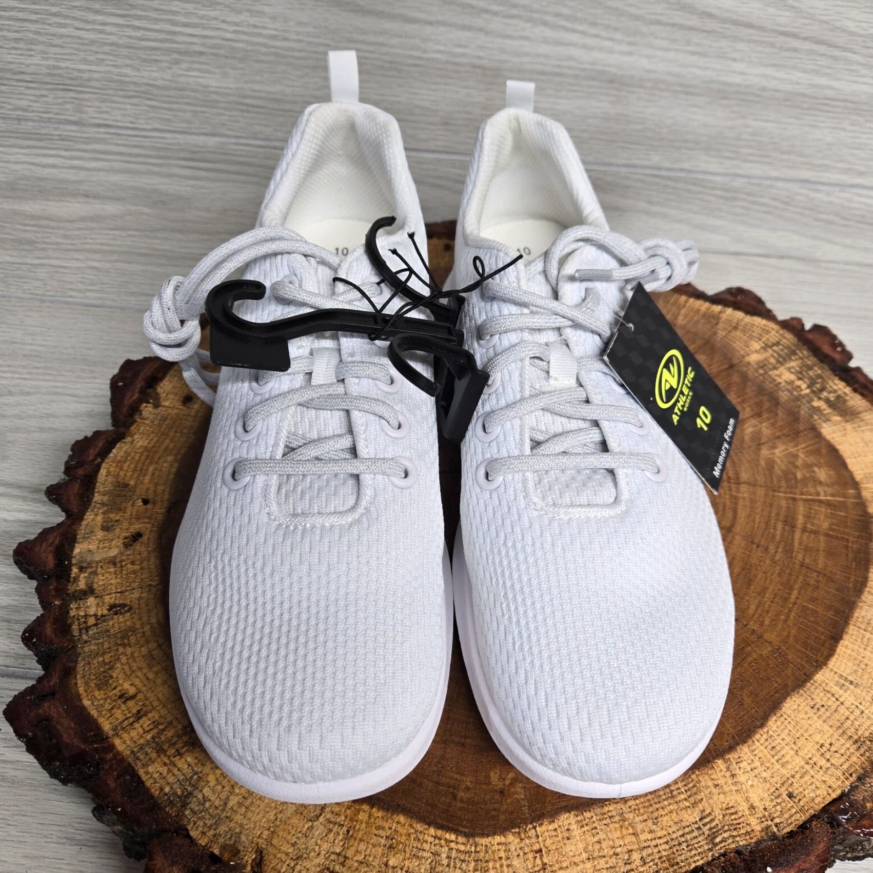 Athletic Works NEW Athletic Works Sneakers Shoes Adult Womens 10 White Lifestyle Jogger NEW Size 32" / US 10 / IT 46 - 3 Thumbnail