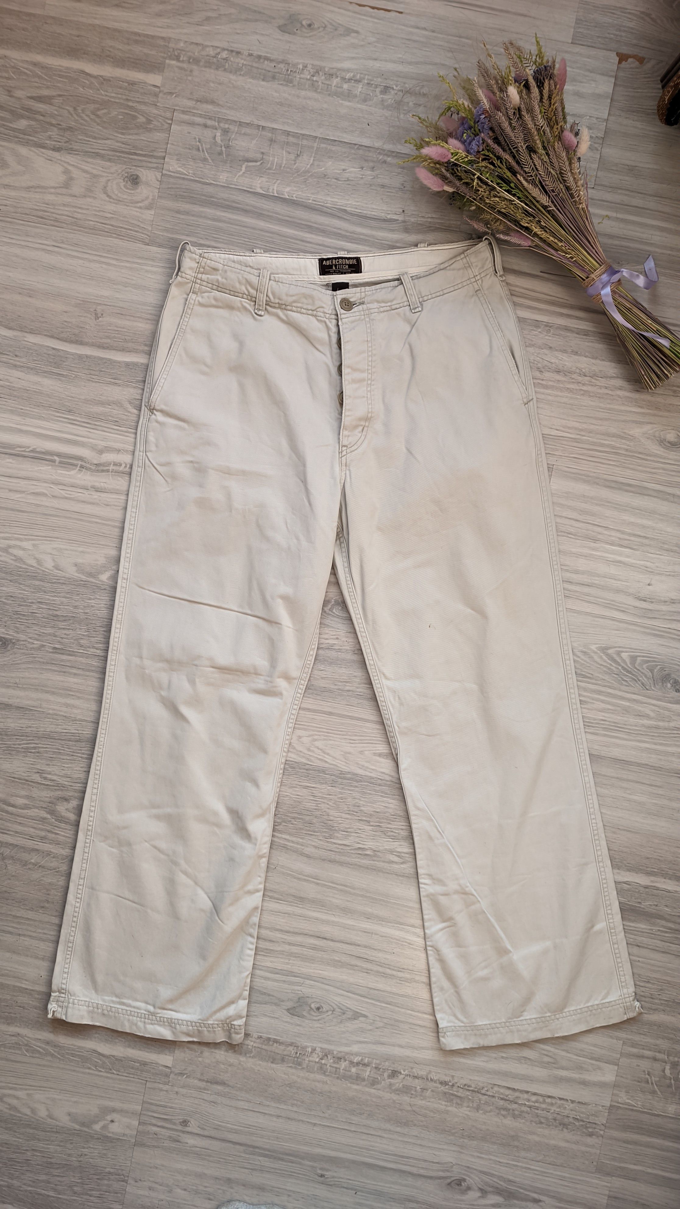 Abercrombie & Fitch × If Six Was Nine × Japanese Brand Y2K Abercrombie & Fitch faded trousers chino pants Baggy Size US 34 / EU 50 - 4 Thumbnail
