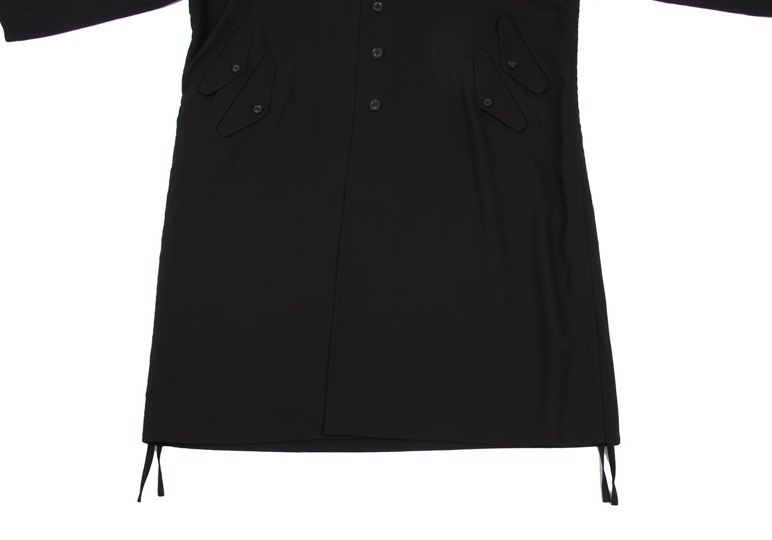 Yohji Yamamoto Yohji Yamamoto Wool Long Coat with Flap Pockets Size US S / EU 44-46 / 1 - 7 Thumbnail