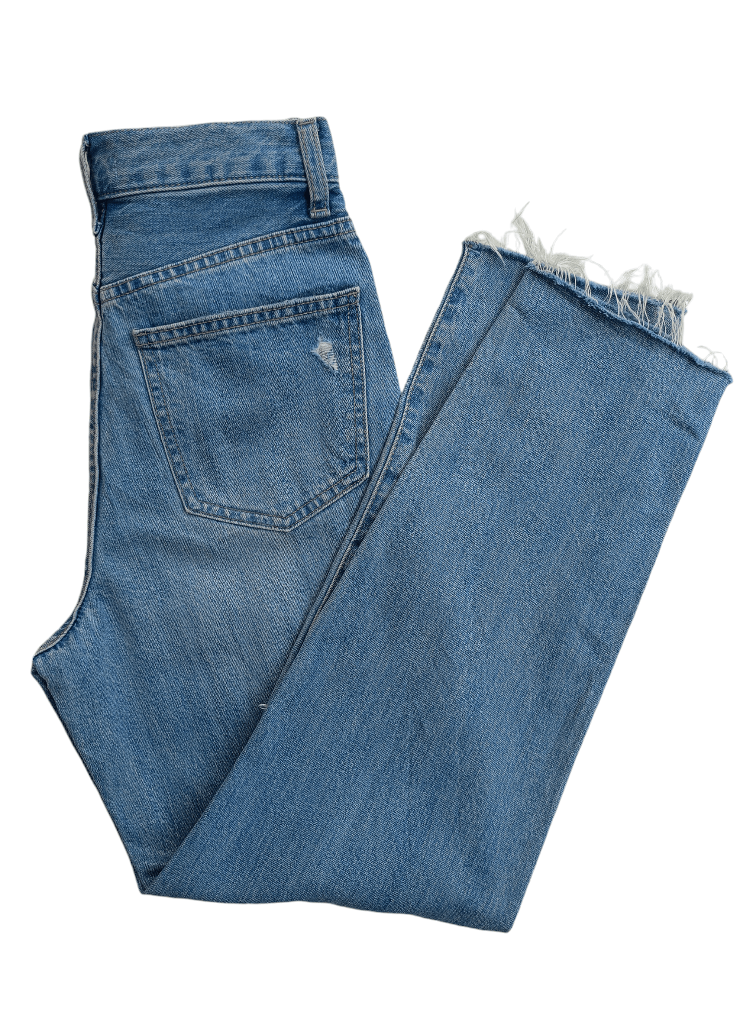 Kaihara Denim × Uniqlo × Vintage UNIQLO Cropped Distressed Relaxed Tapered Streetwear Denim Size 22" - 24 Thumbnail