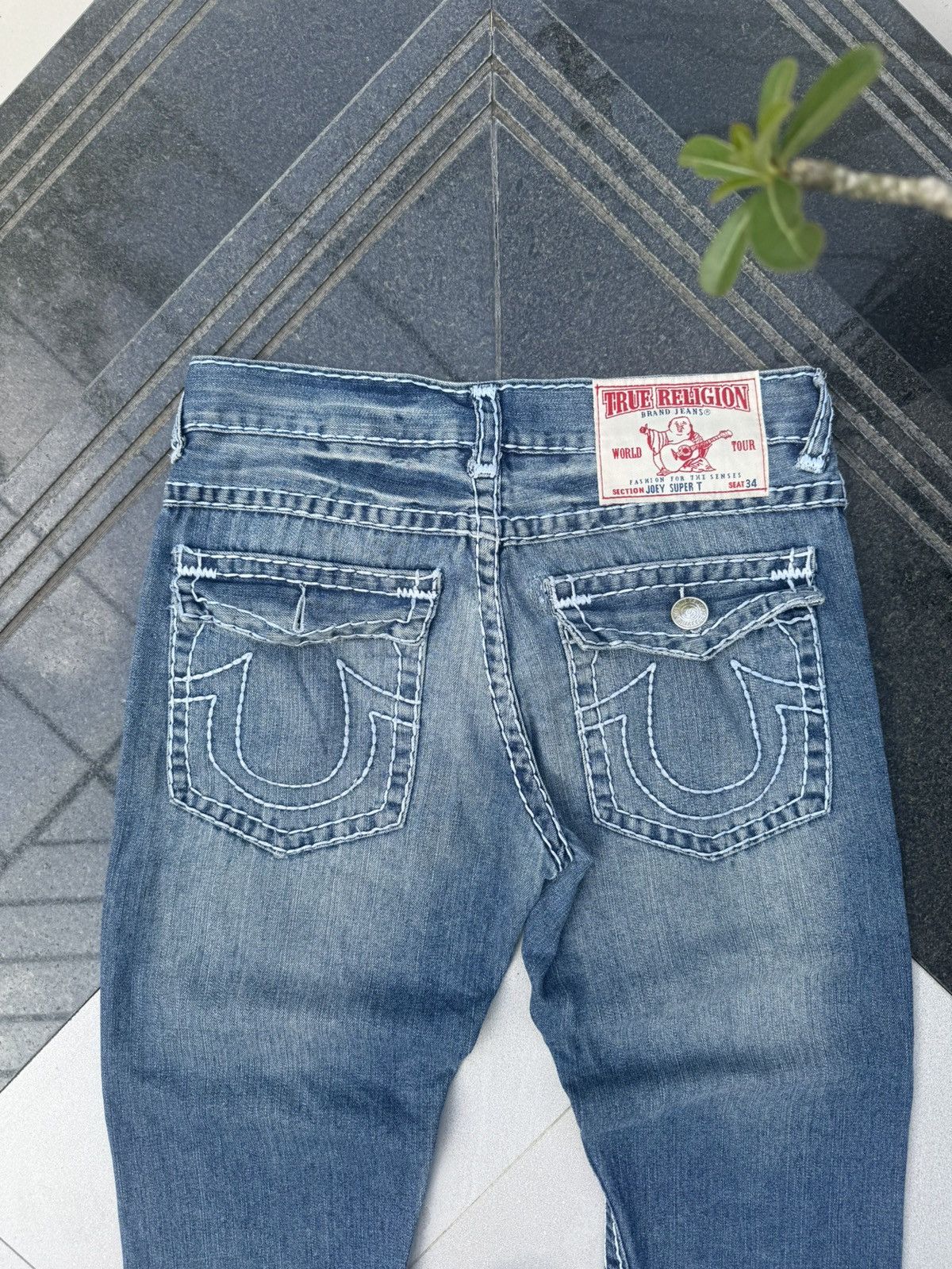 True Religion 90’s TRUE RELIGION RARE VINTAGE POCKET LOGO Y2K DENIM PANTS Size US 32 / EU 48 - 5 Thumbnail