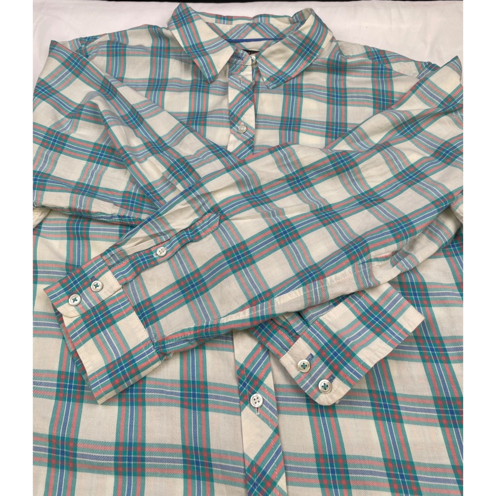 Talbots Talbots Women's Petite Multicolored Checkered Button up Shir Size XL / US 12-14 / IT 48-50 - 6 Thumbnail