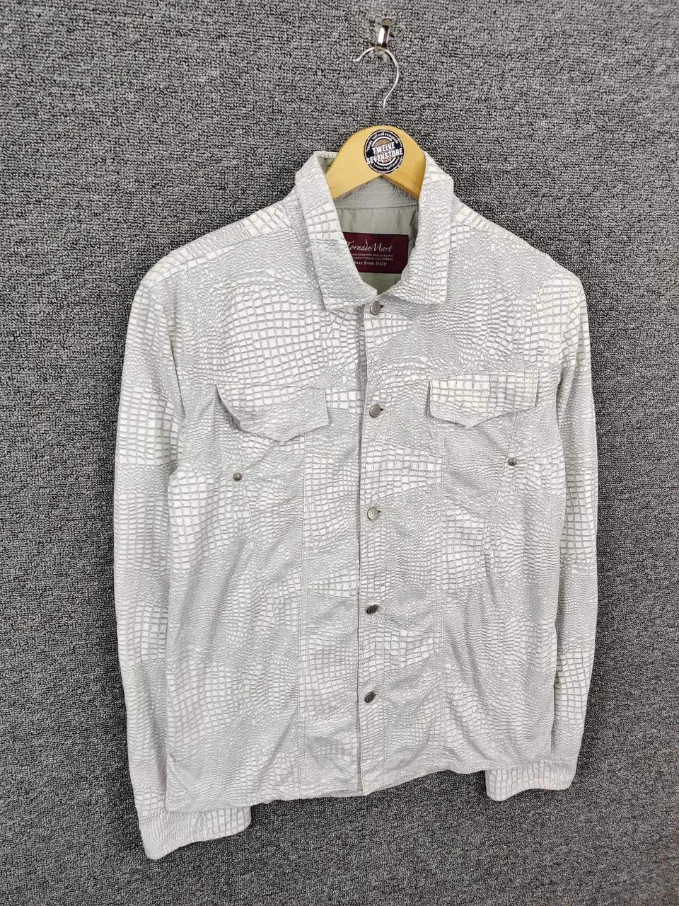 Tornado Mart Vintage Tornado Mart Crocodile Texture Overshirt Jacket Size US M / EU 48-50 / 2 - 7 Thumbnail