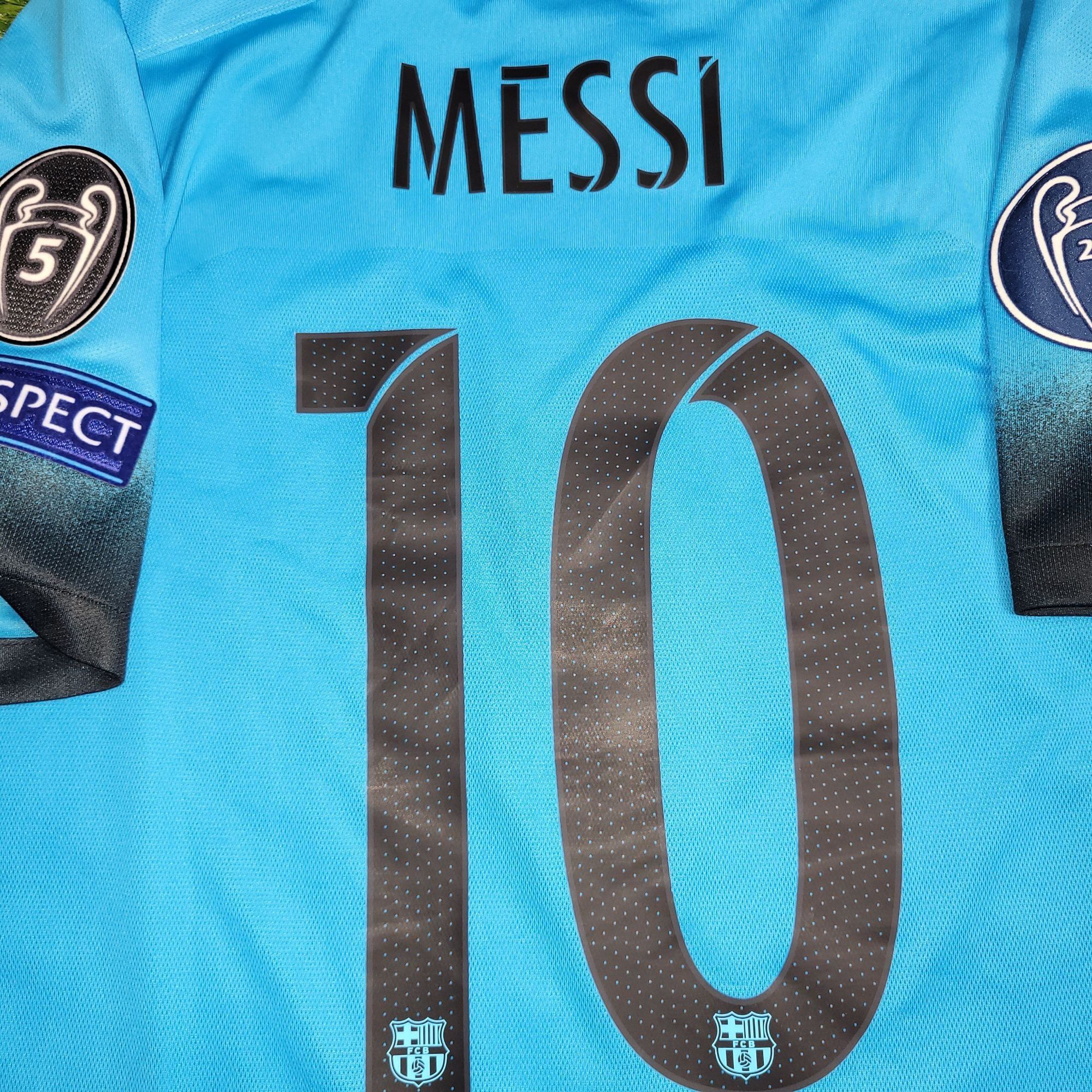 Nike Messi Barcelona PLAYER ISSUE 2015 2016 Away Soccer Jersey M Size US M / EU 48-50 / 2 - 3 Thumbnail