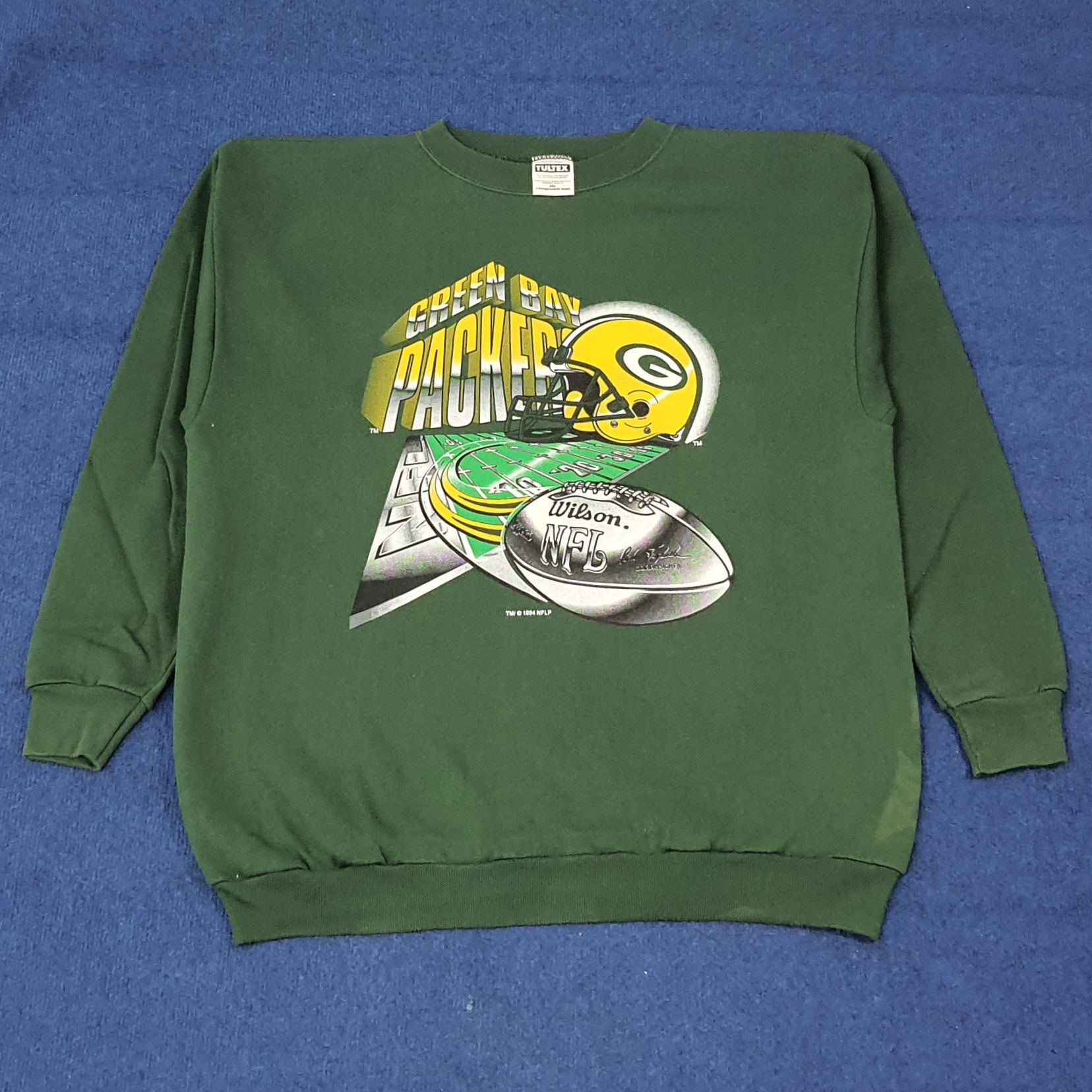Tultex Vintage 90s Green Bay Packers NFL Sweatshirt C270N6 Size US XL / EU 56 / 4 - 1 Thumbnail