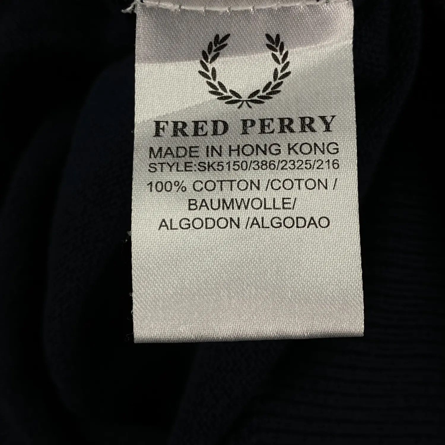 Fred Perry Men’s Sweater Long Sleeve Fred Perry Size S Blue Size US S / EU 44-46 / 1 - 5 Thumbnail