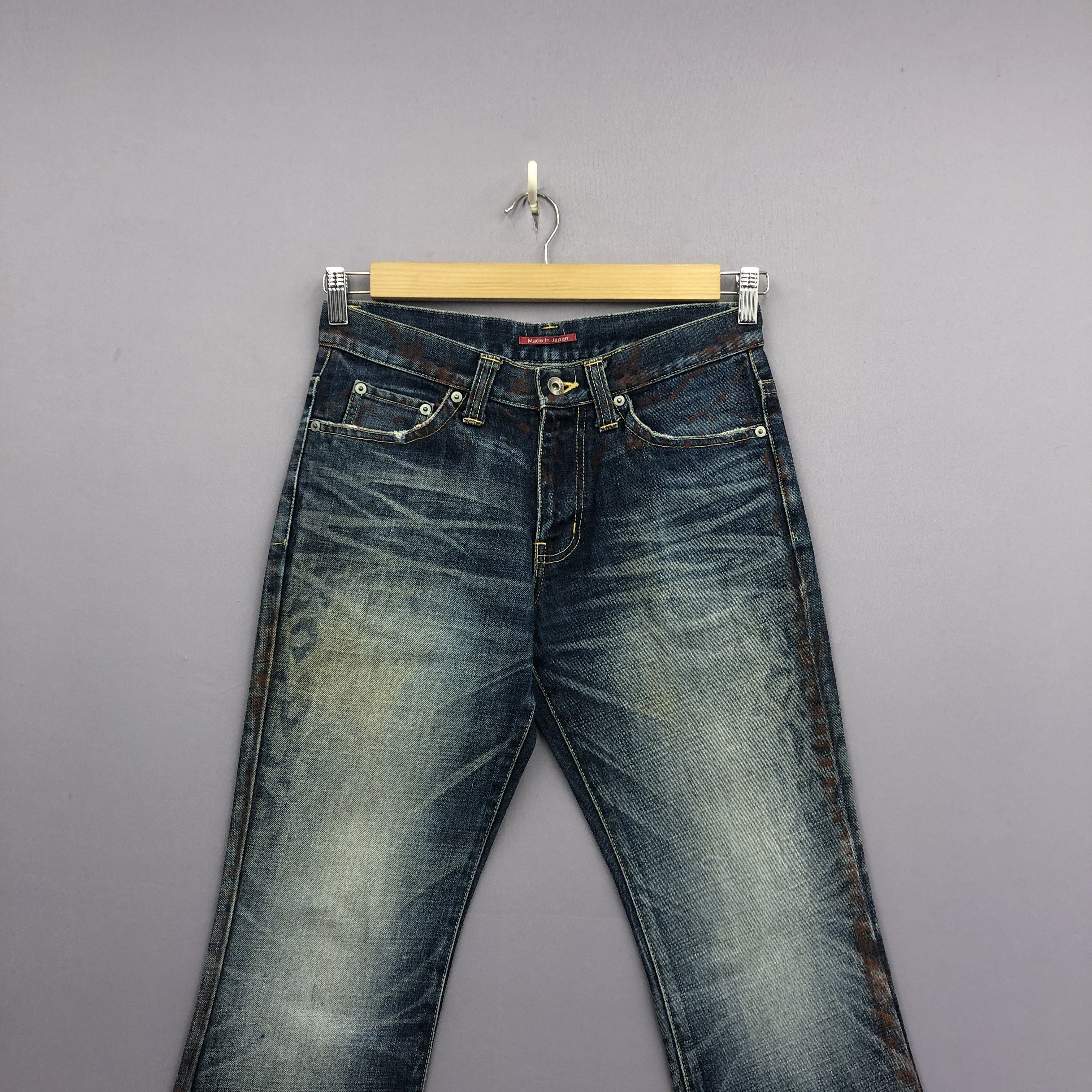 Japanese Brand Vintage Y2K Semantic Design Flare Jeans Japanese Brand Denim Size US 30 / EU 46 - 3 Thumbnail
