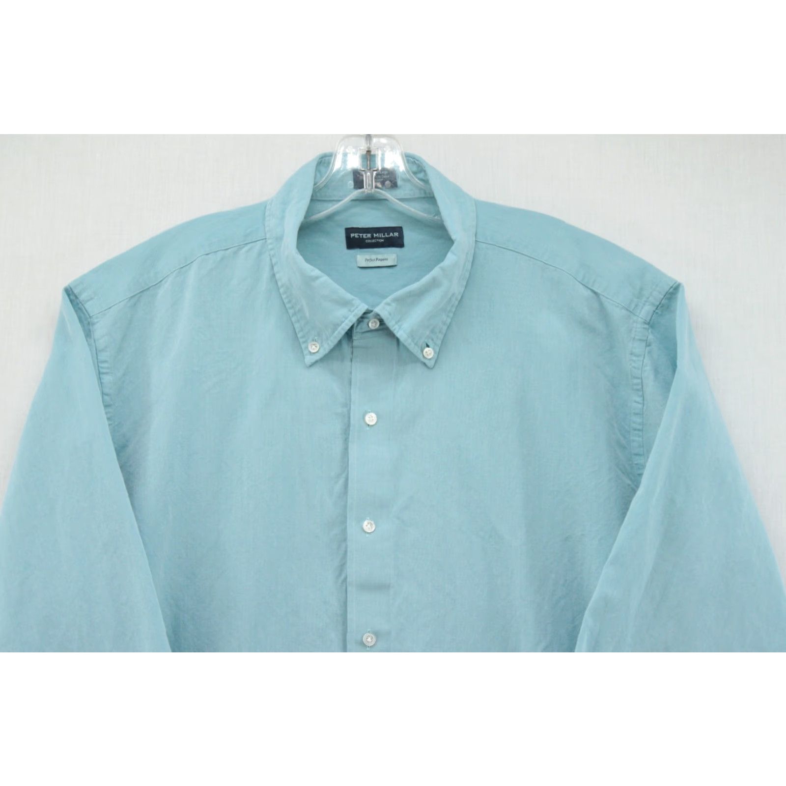 Peter Millar Peter Millar Shirt Mens 2XL Button-Up Teal Green Preppy Modern Golfer Button-Down Casual Business Weekday Adult Mens Size US XXL / EU 58 / 5 - 2 Thumbnail