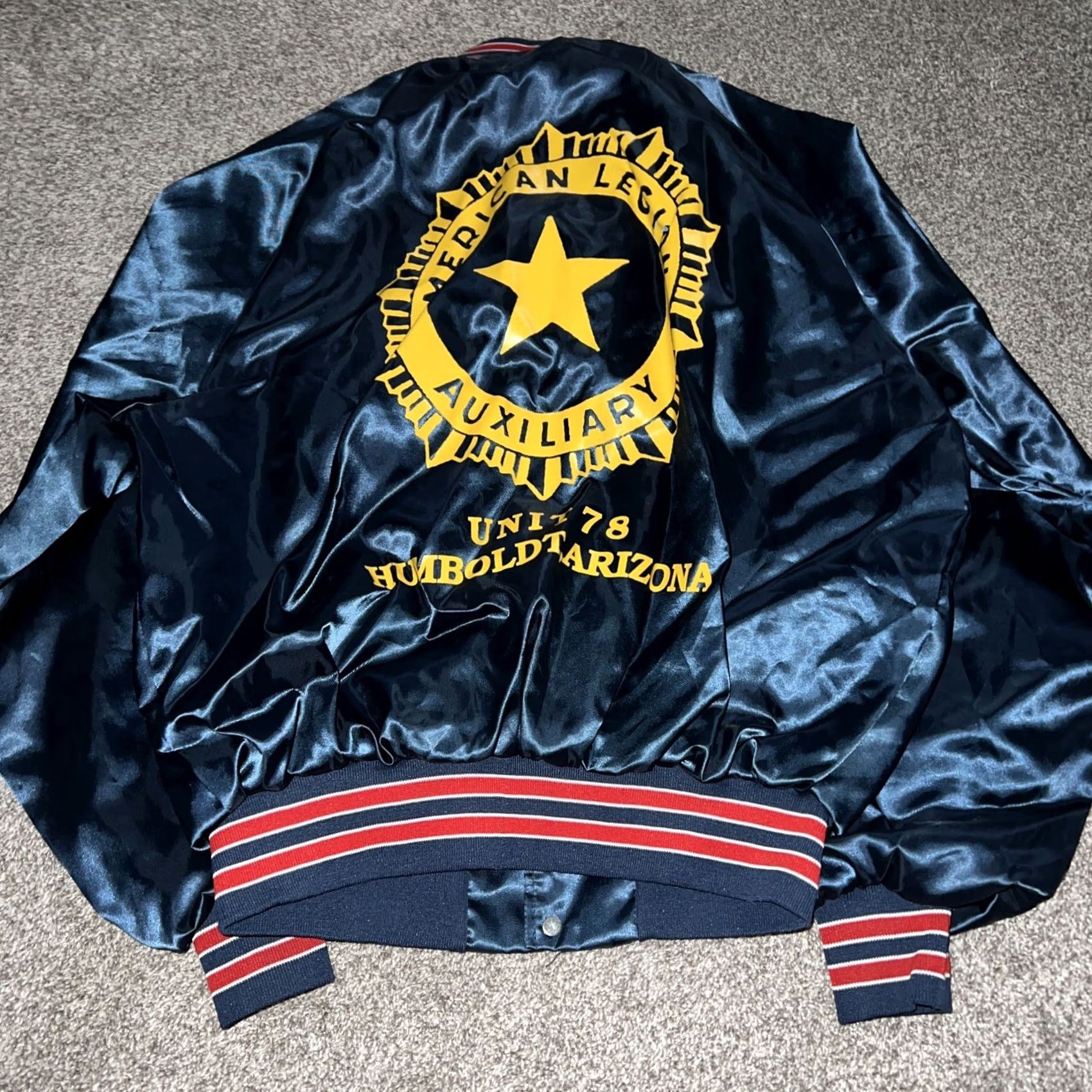 Vintage VINTAGE King Louie American Legion Auxiliary Jacket Mens L Nylon Snap Button Blue Size US L / EU 52-54 / 3 - 2 Thumbnail