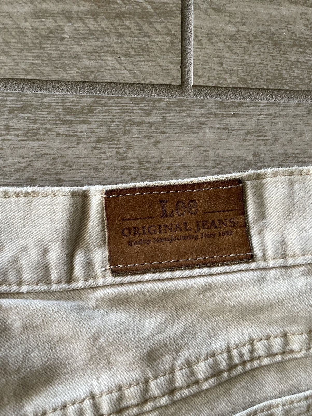 Lee Lee cream denim trousers Size US 32 / EU 48 - 4 Thumbnail
